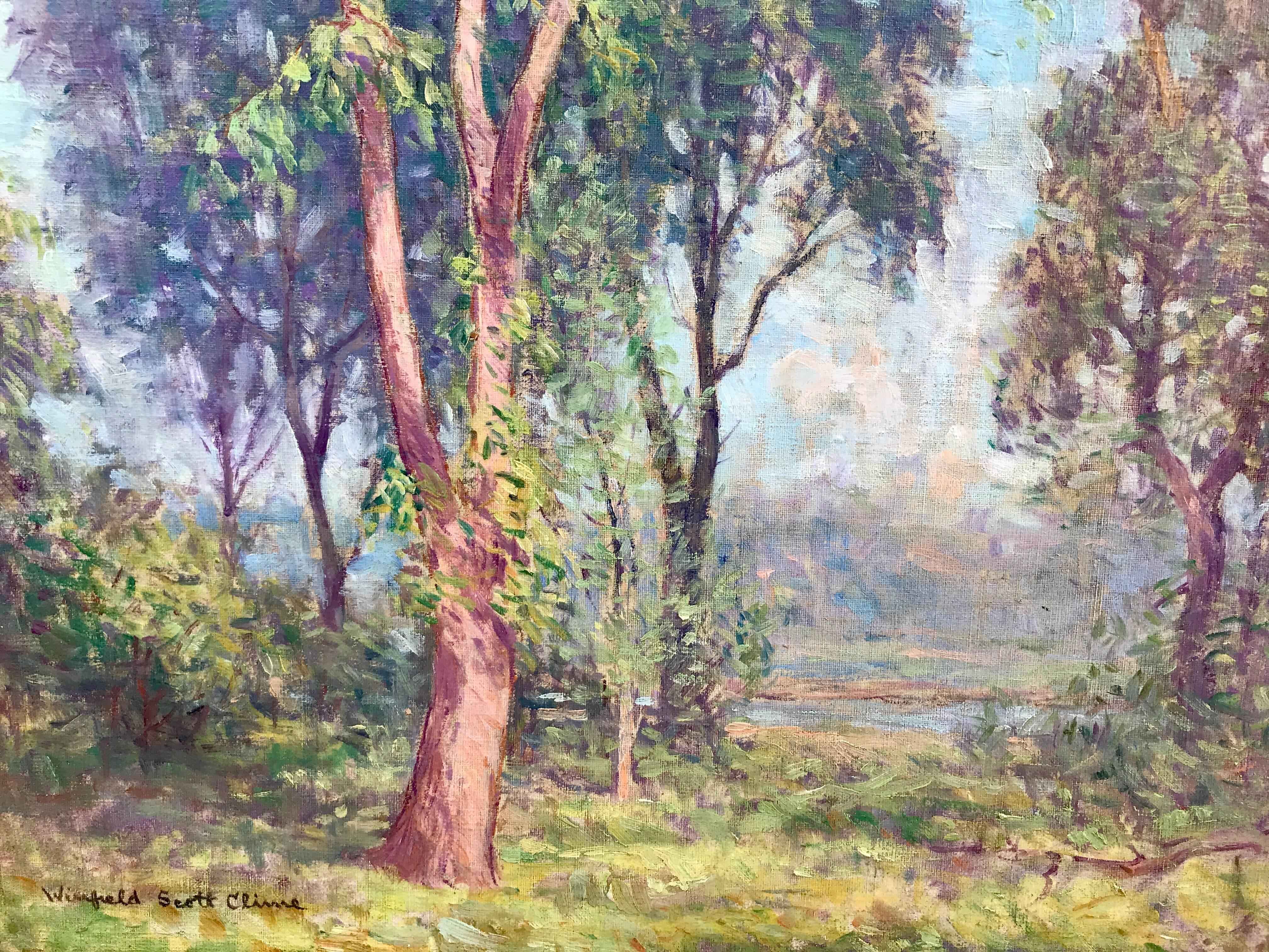 „Woodland Vista“ (Post-Impressionismus), Painting, von Winfield Scott Clime
