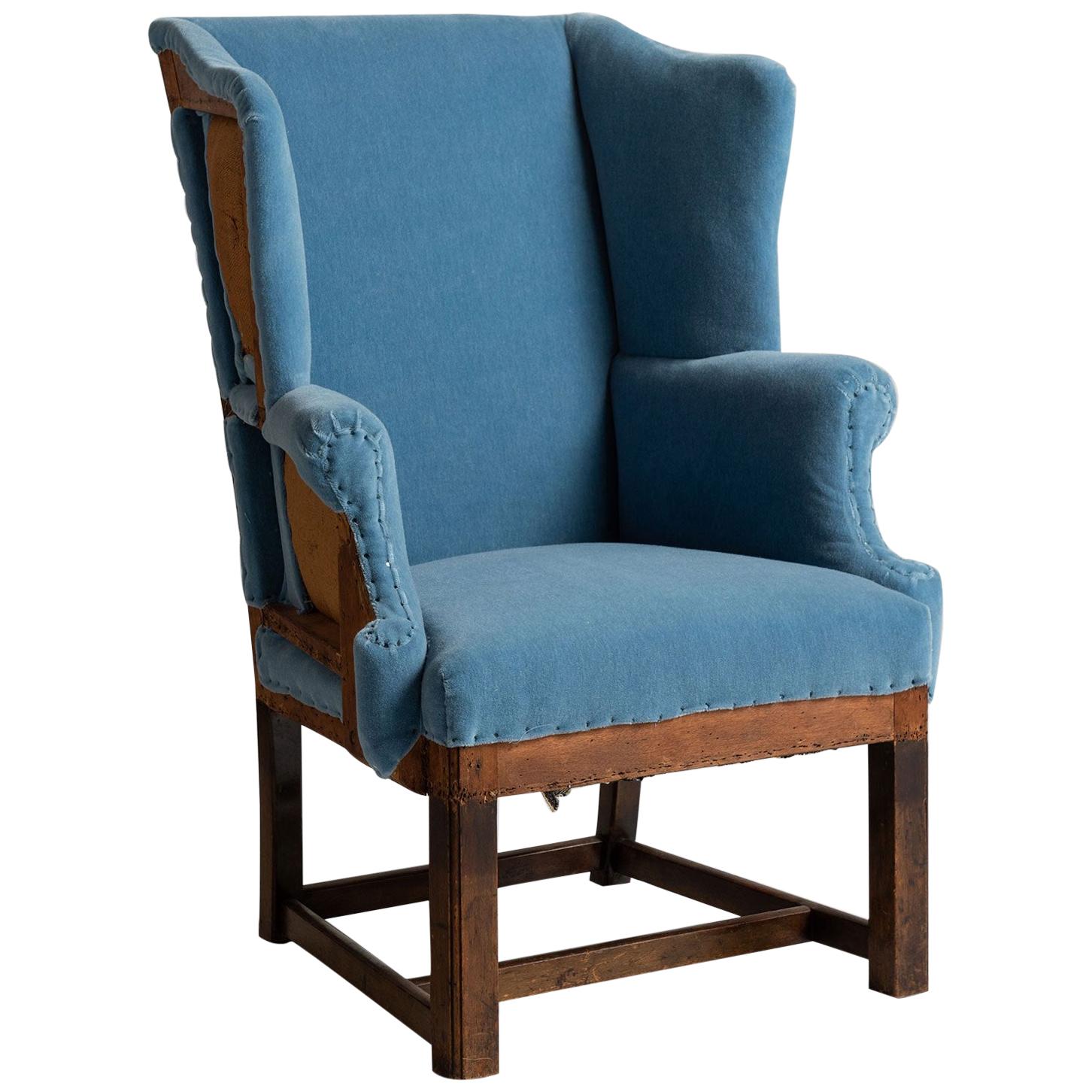 Wing Armchair in 100% Mohair Velvet