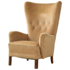 Danish Wing Back Armchair in the style of Mogens Lassen, Denmark, c. 1940’s