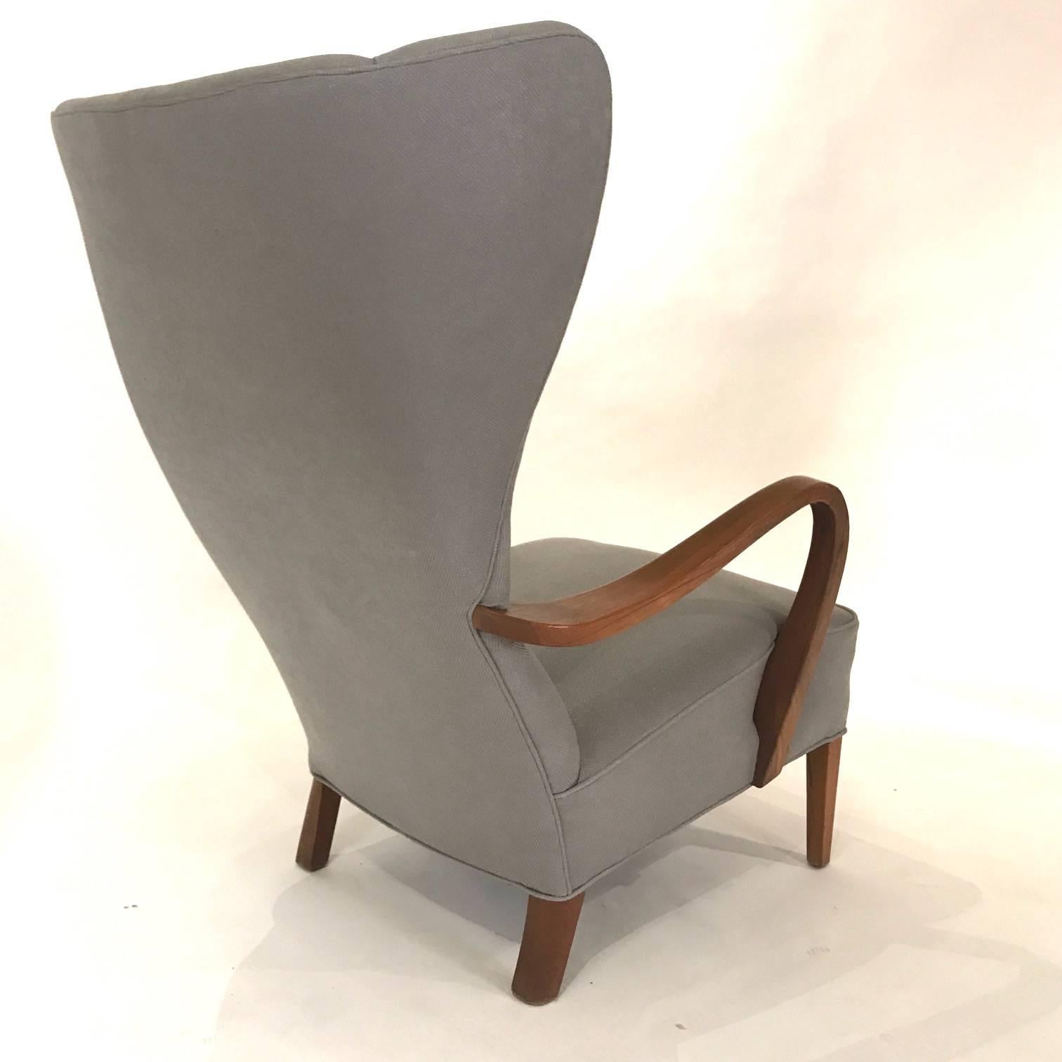 Scandinavian Modern Wingback Lounge Chair by Frode Holm