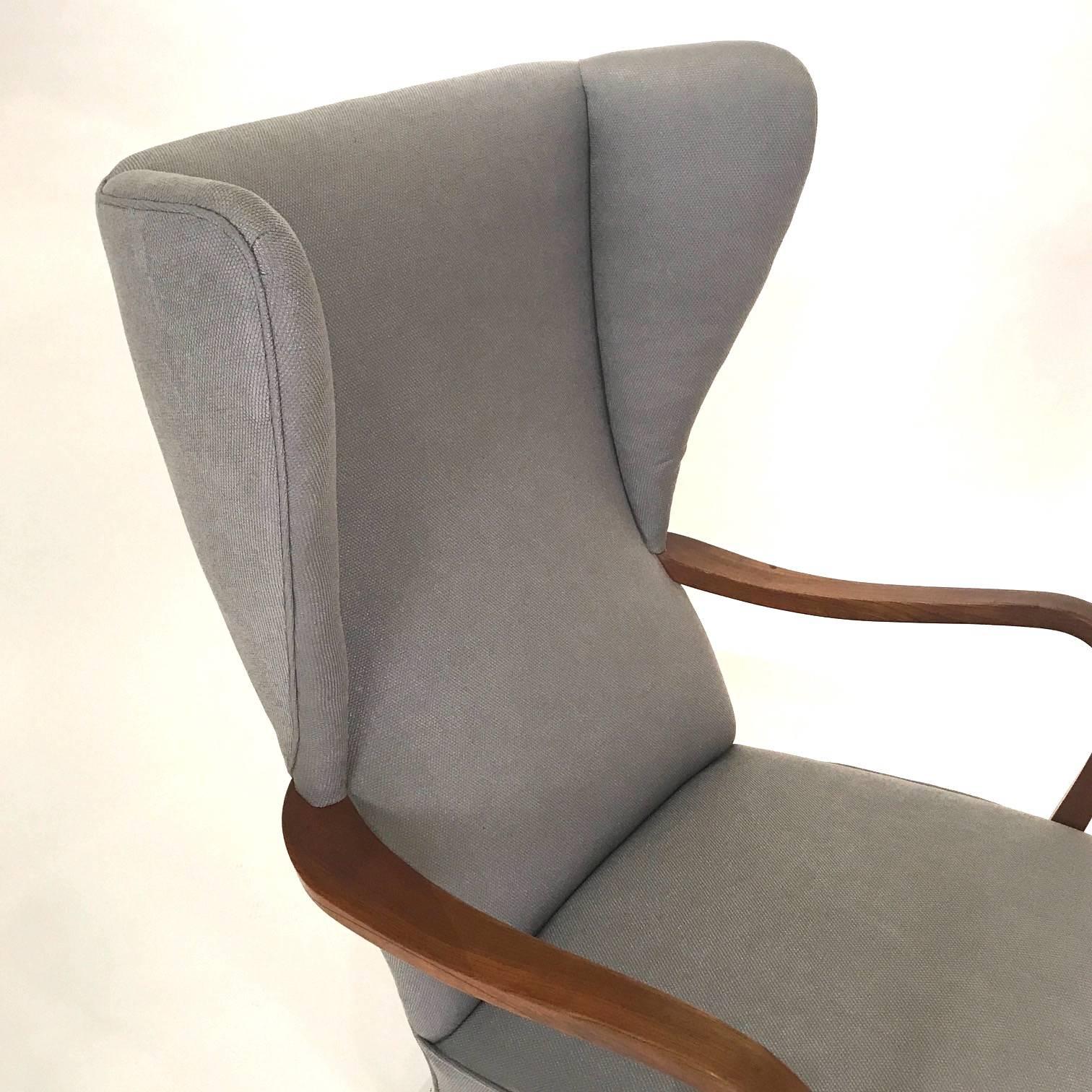 Mid-20th Century Wingback Lounge Chair by Frode Holm