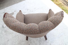 Wing Back Lounge Chair with Channel Back Upholstery