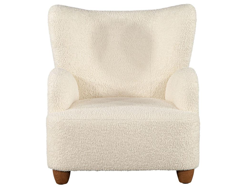 American Wing Back Lounge Chair with Ottoman Set by Ellen Degeneres Clairborne Chair For Sale