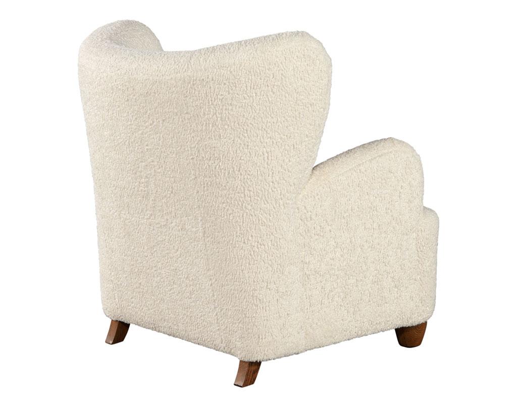 Contemporary Wing Back Lounge Chair with Ottoman Set by Ellen Degeneres Clairborne Chair For Sale