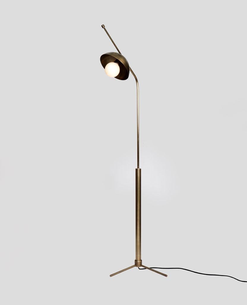 Wing Brass Dome Floor Lamp by Lamp Shaper
Dimensions: D 51 x W 51 x H 160 cm.
Materials: Brass.

Different finishes available: raw brass, aged brass, burnt brass and brushed brass Please contact us.

All our lamps can be wired according to each
