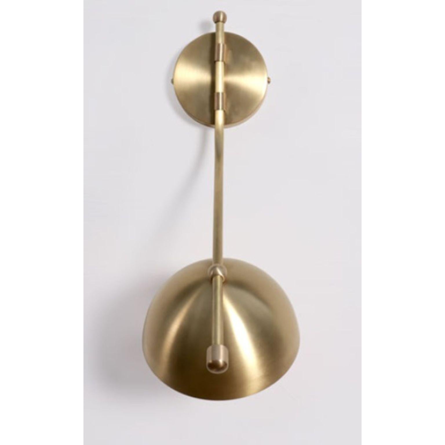 Wing Brass Dome Wall Sconce by Lamp Shaper
Dimensions: D 15.5 x W 27 x H 42 cm.
Materials: Brass.

Different finishes available: raw brass, aged brass, burnt brass and brushed brass Please contact us.

All our lamps can be wired according to each