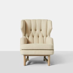 Wing Chair by Edward Wormley with Ottoman