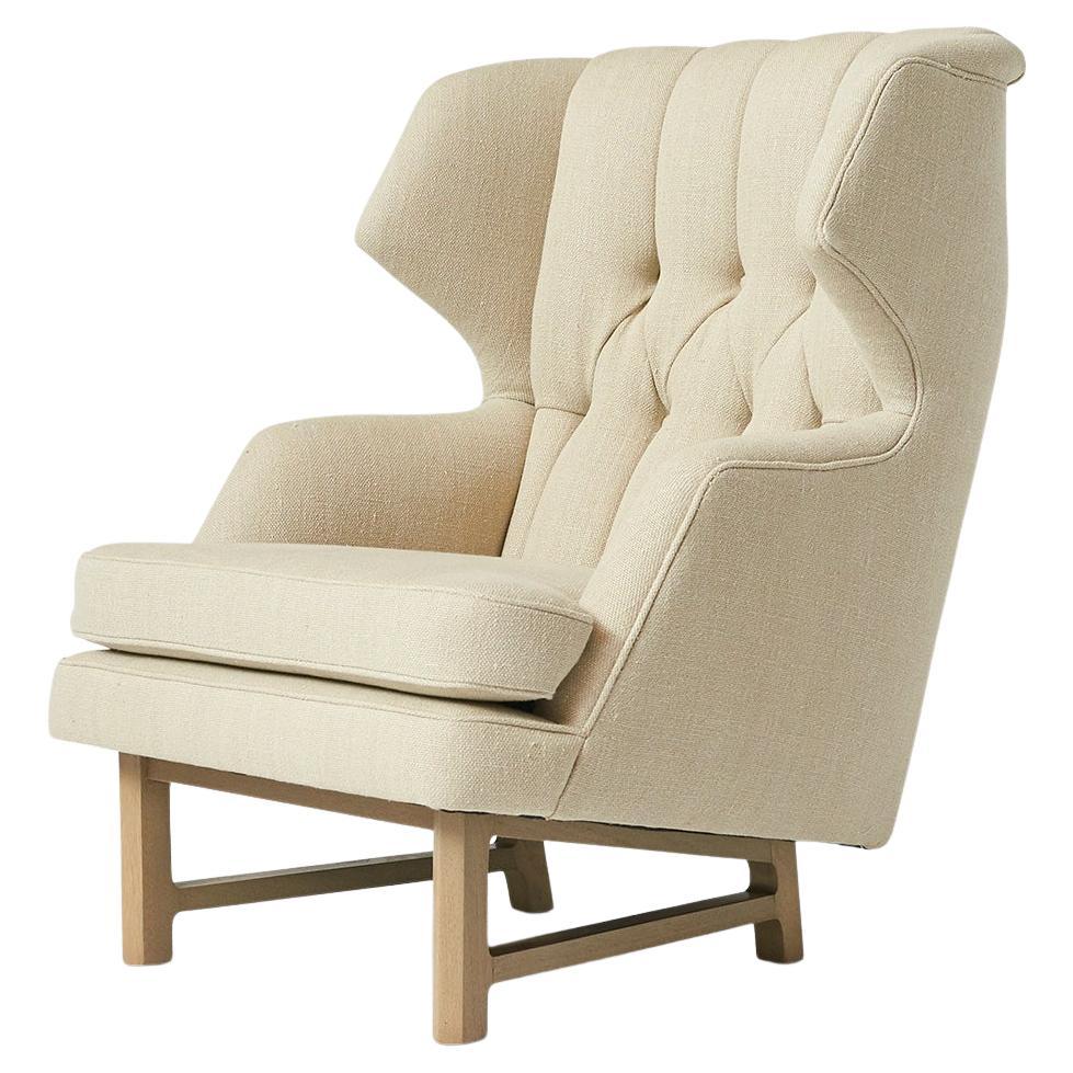 Wing Chair by Edward Wormley with Ottoman