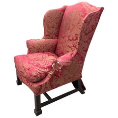 Wing Chair Chippendale Philadelphia Serpentine Front Marlboro Feet, circa 1770