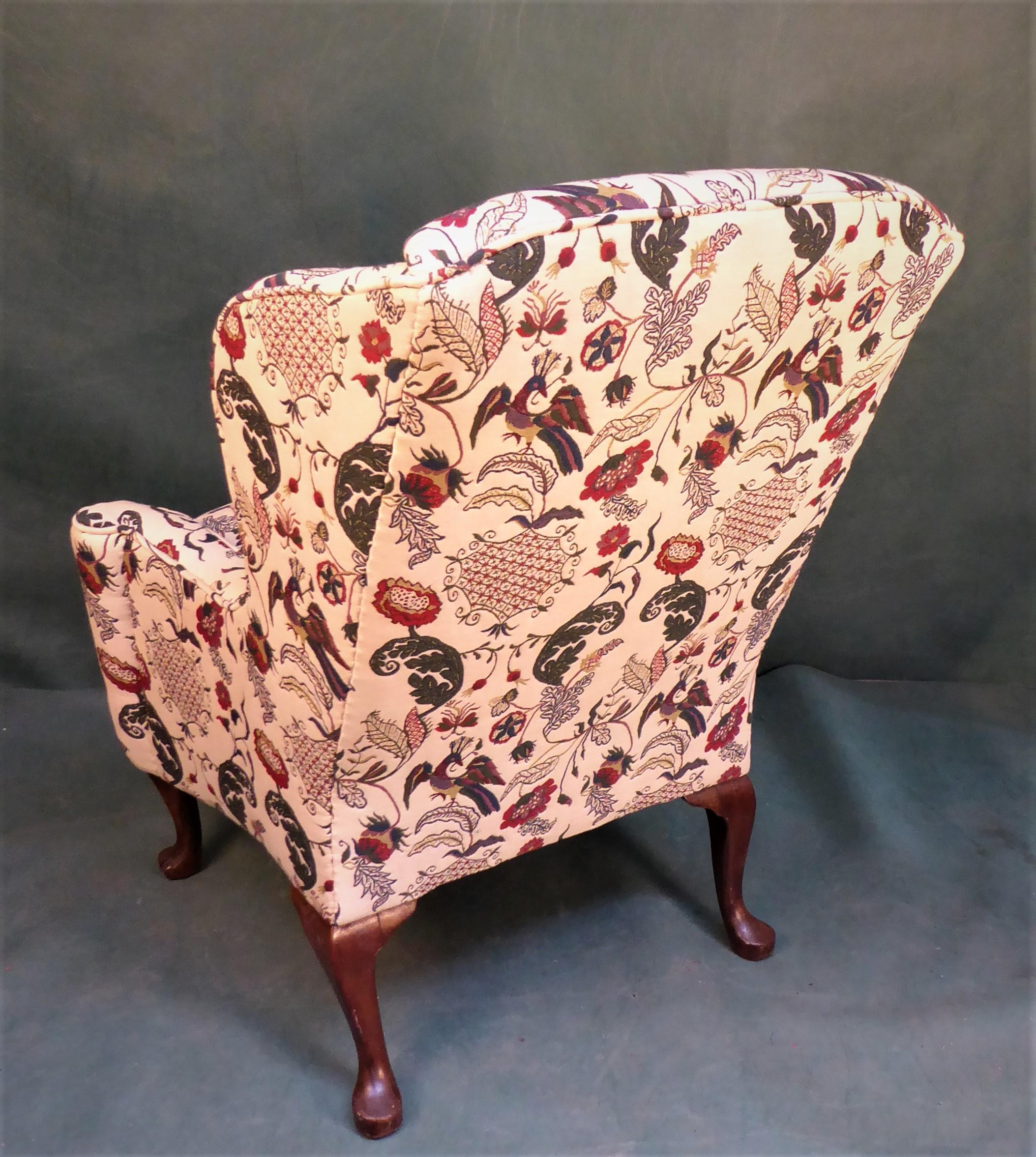 British Wing Chair, circa 1920 For Sale