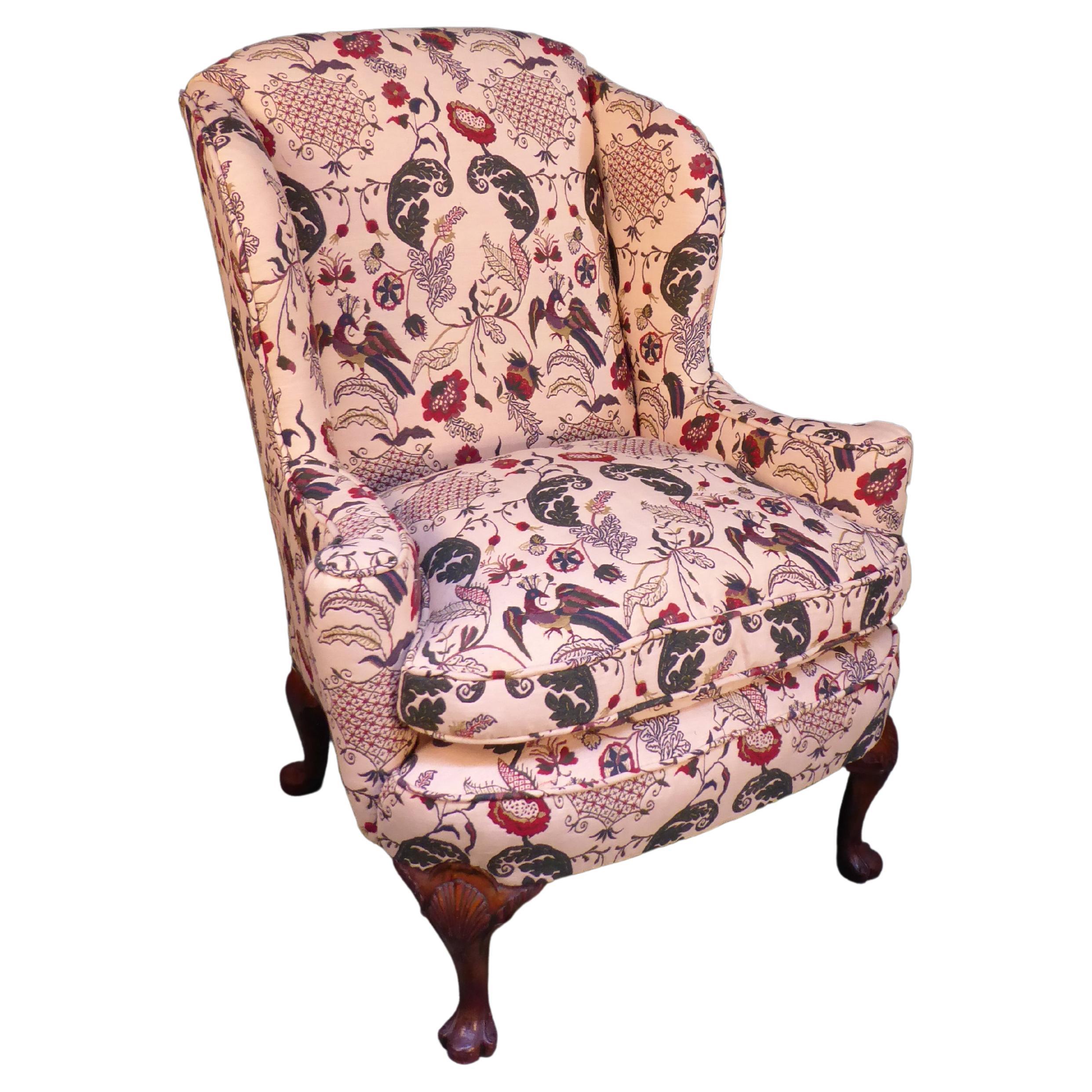 Needlework Wing Chair