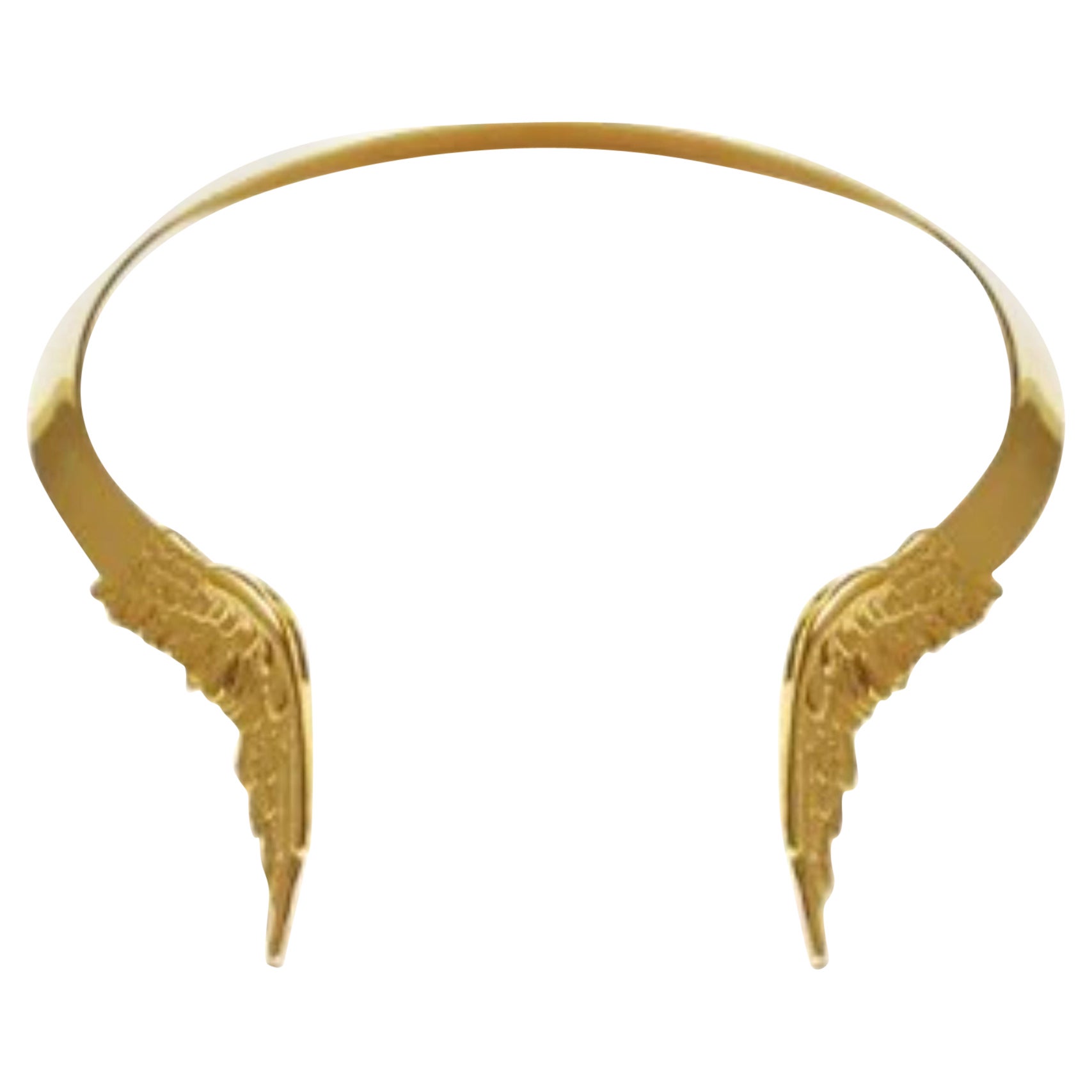 Collar Gargantilla Alas Chapado en Latón
