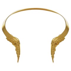 Collar Gargantilla Alas Chapado en Latón