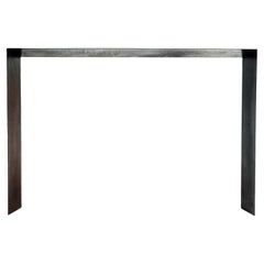 "Wing" Console in Steel and Textural Linen by Elan Atelier (IN STOCK)