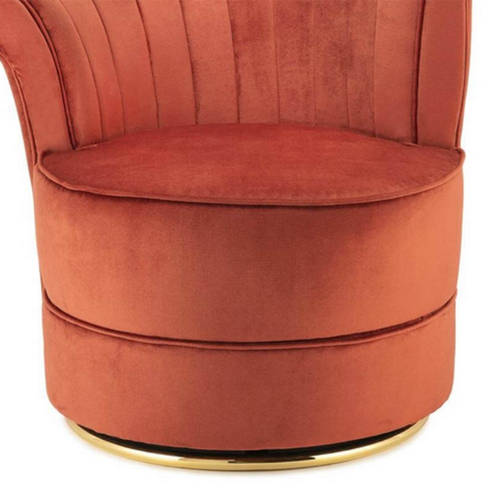 Contemporary Wing Coralorange Armchair For Sale