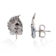 Opal Diamond Wing Stud Earrings