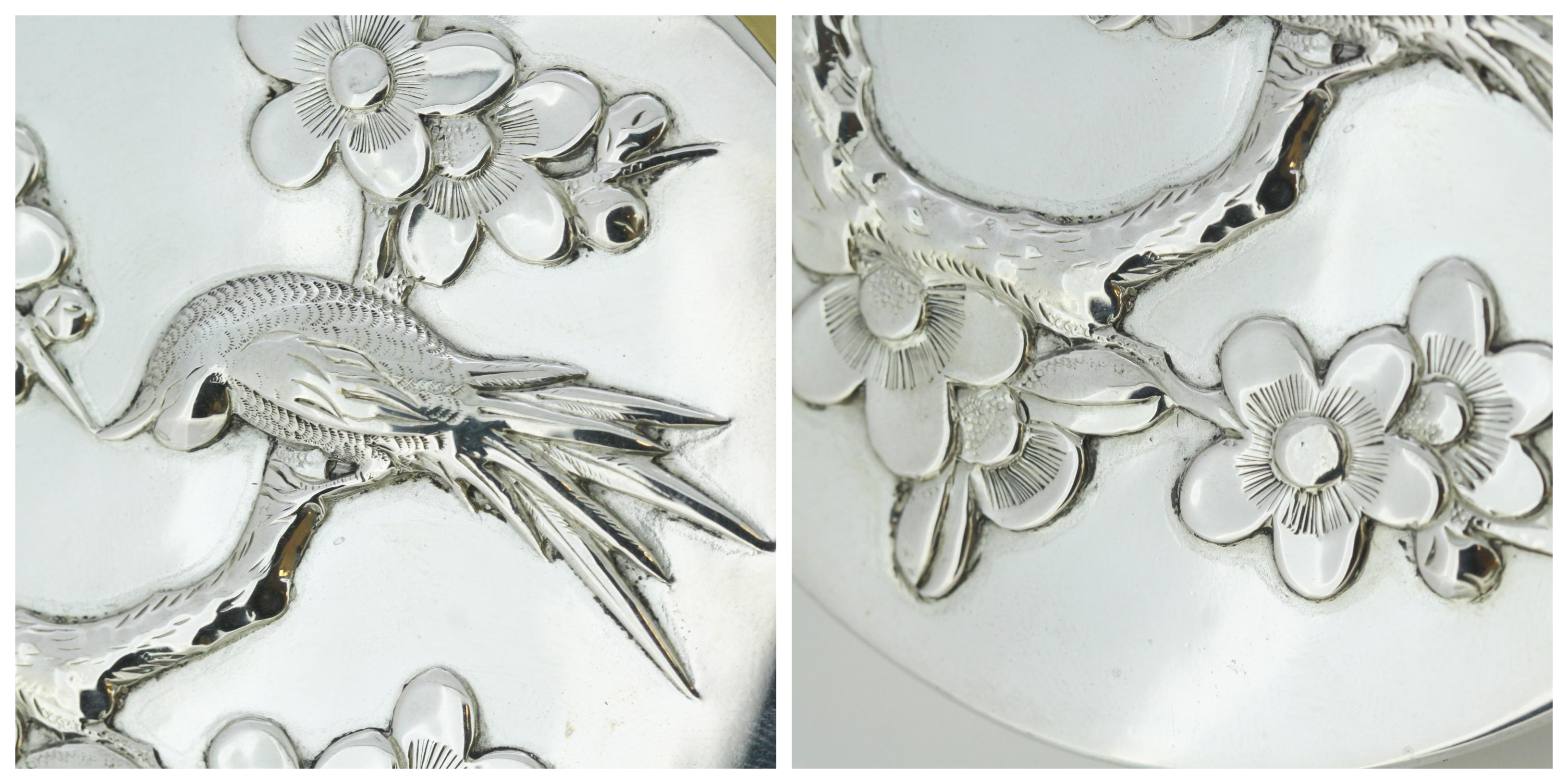 Wing Nam and Co. Antique Chinese Silver Circular Box/Tea Caddy, China