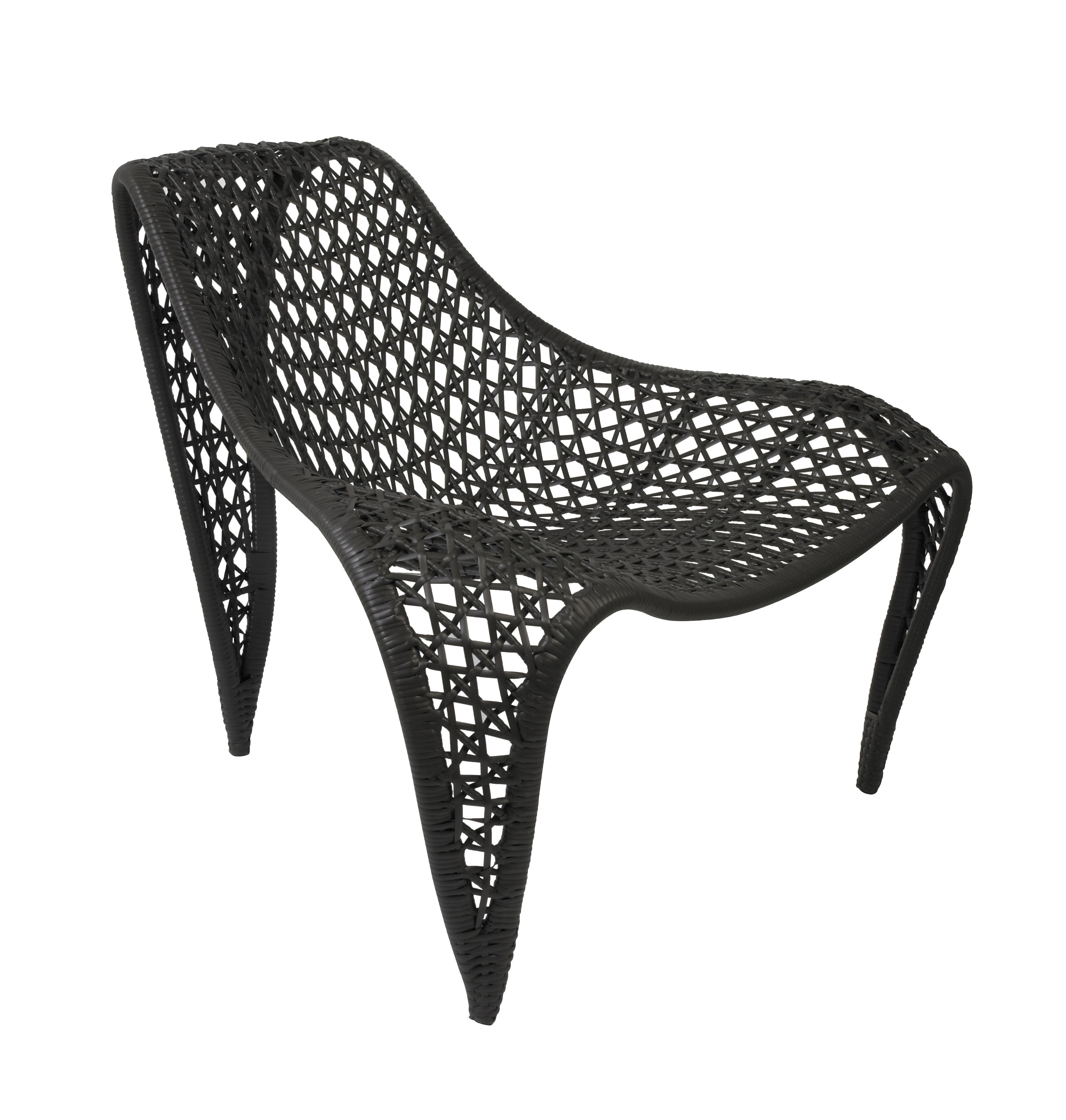 Philippine Wing Open Weave Saddle Leather Chair For Sale