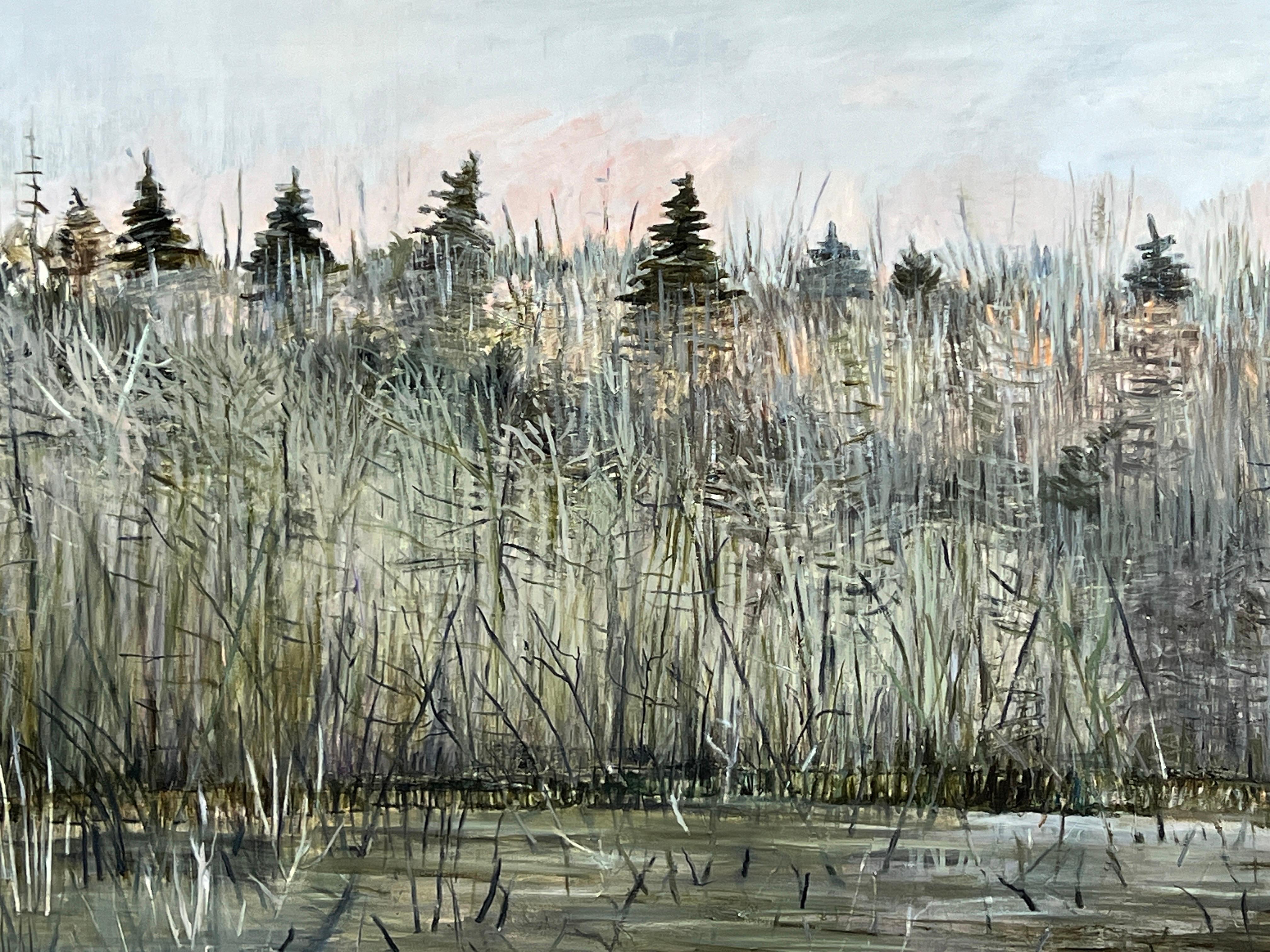 American Wing Rd., Landscape Painting by Nancy Brett  For Sale