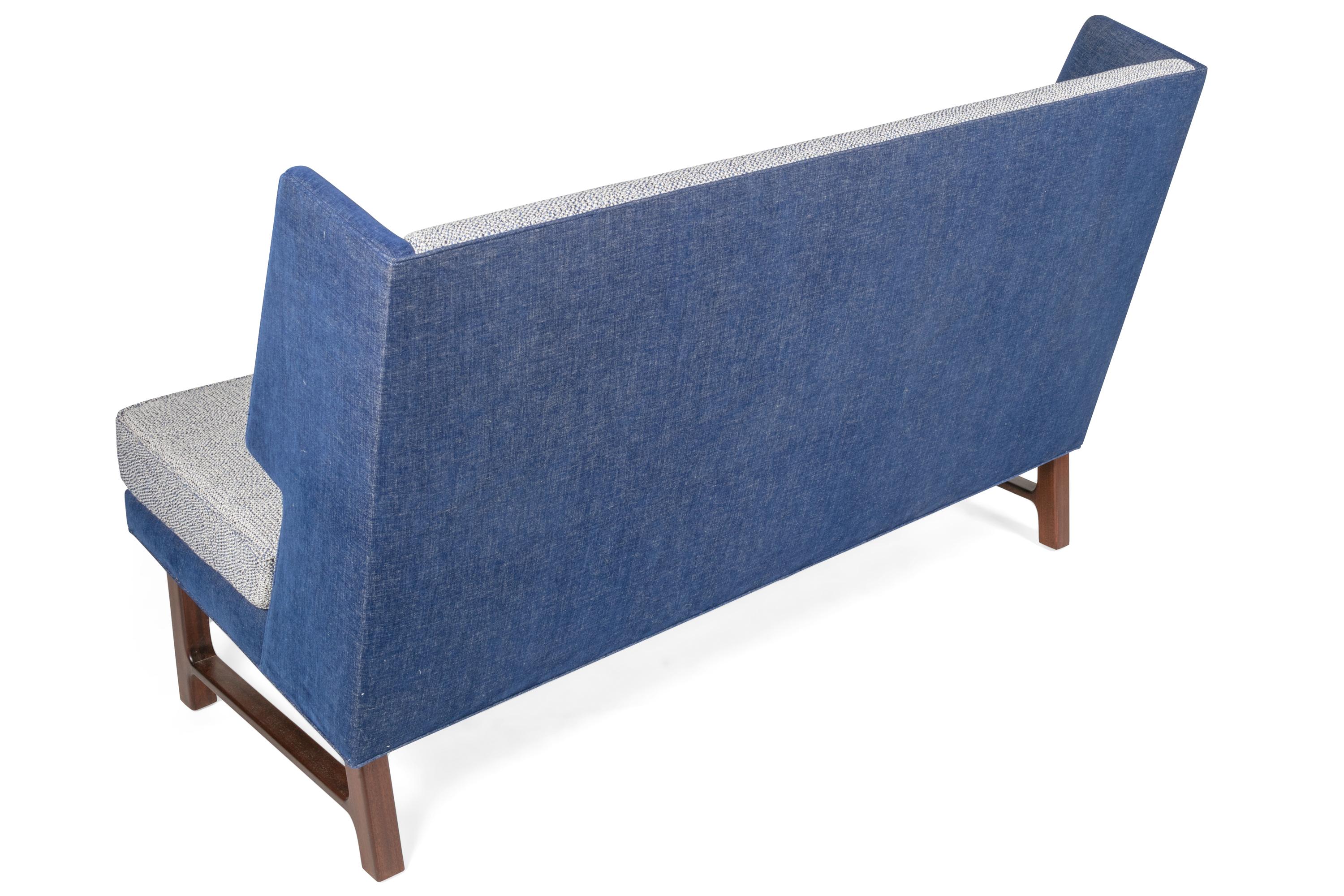 Mid-Century Modern Mid Century Style Wing Settee by Lost City Arts For Sale