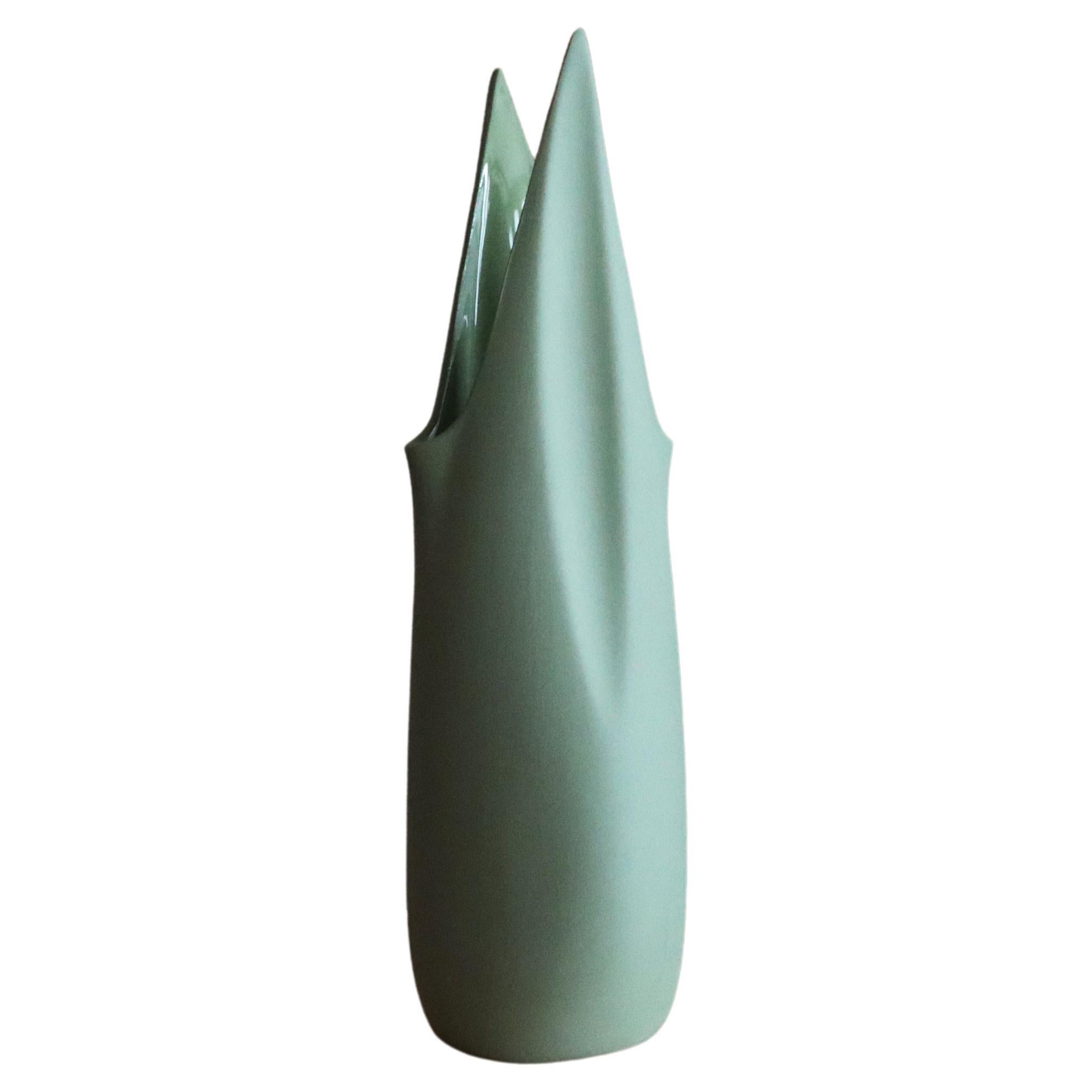 Wing Water Vessel. Olive Green - Matte For Sale