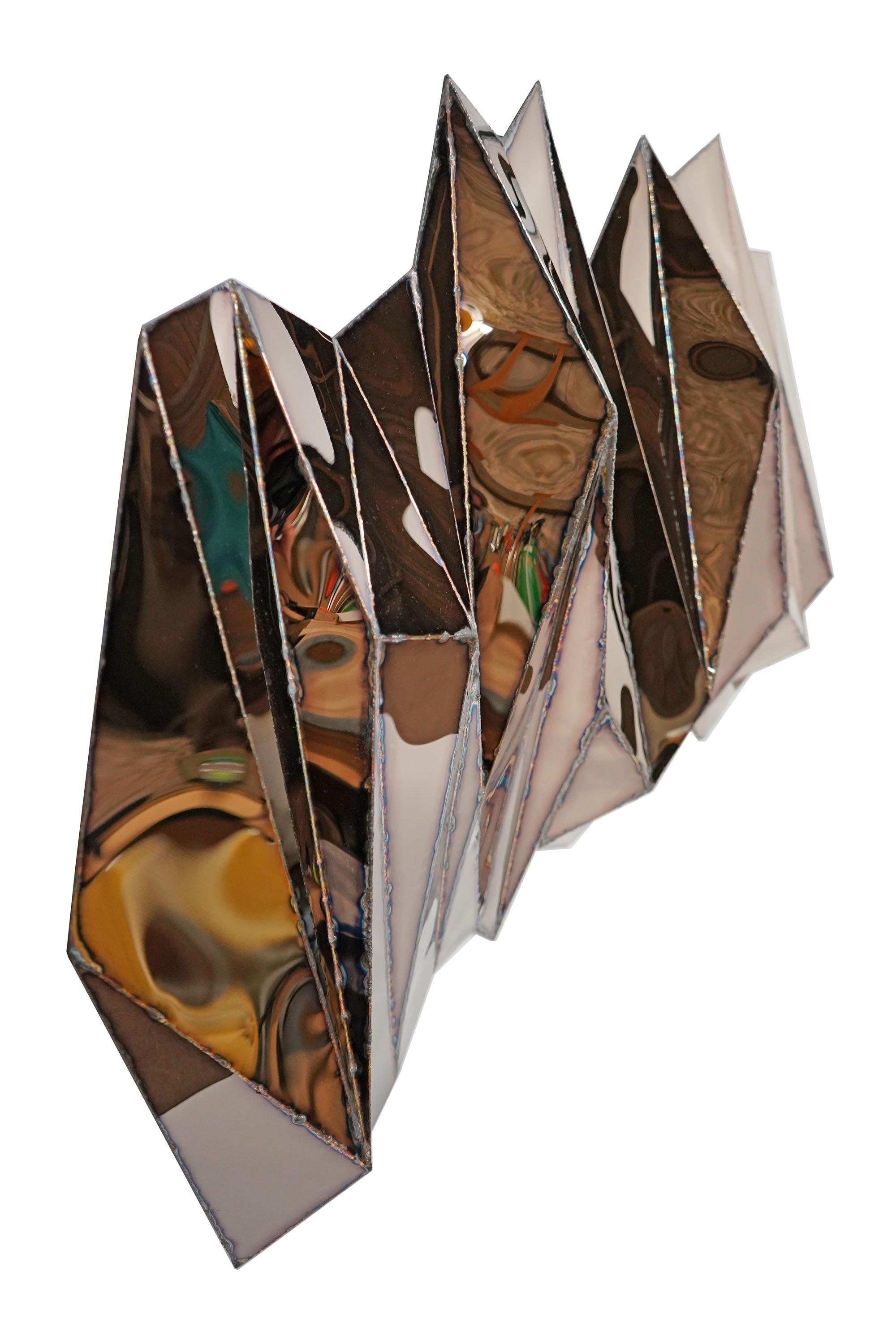 Elemento de pared Wing Wide de acero inoxidable soldado pulido espejo de Julian Mayor en Nuevo estado para la venta en Geneve, CH