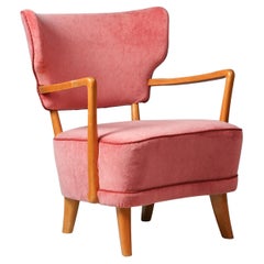 Wingback Armchair, attr. Runar Engblom, Finland, 1940s