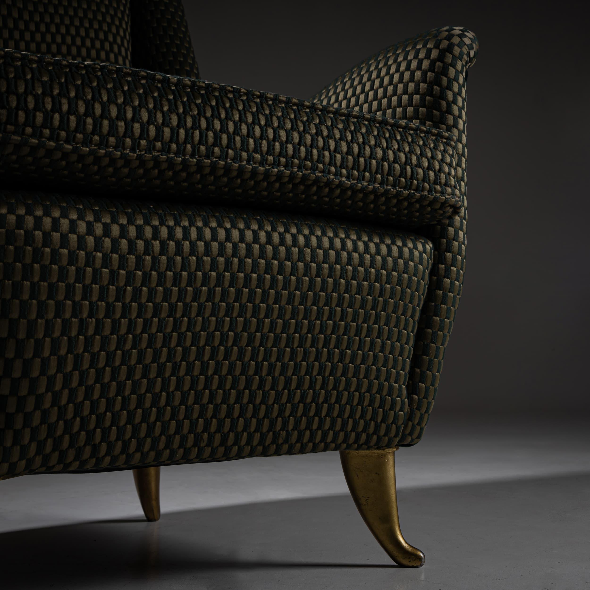 Fauteuil Wingback attribué à Gio Ponti pour ISA Bergamo, 1960, Italie Bon état - En vente à Greding, DE