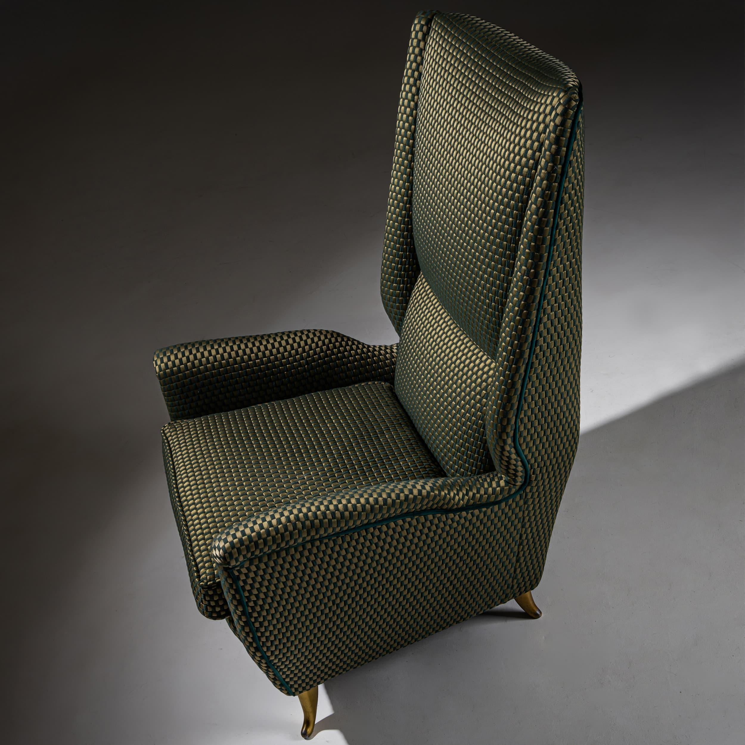 Fauteuil Wingback attribué à Gio Ponti pour ISA Bergamo, 1960, Italie en vente 1