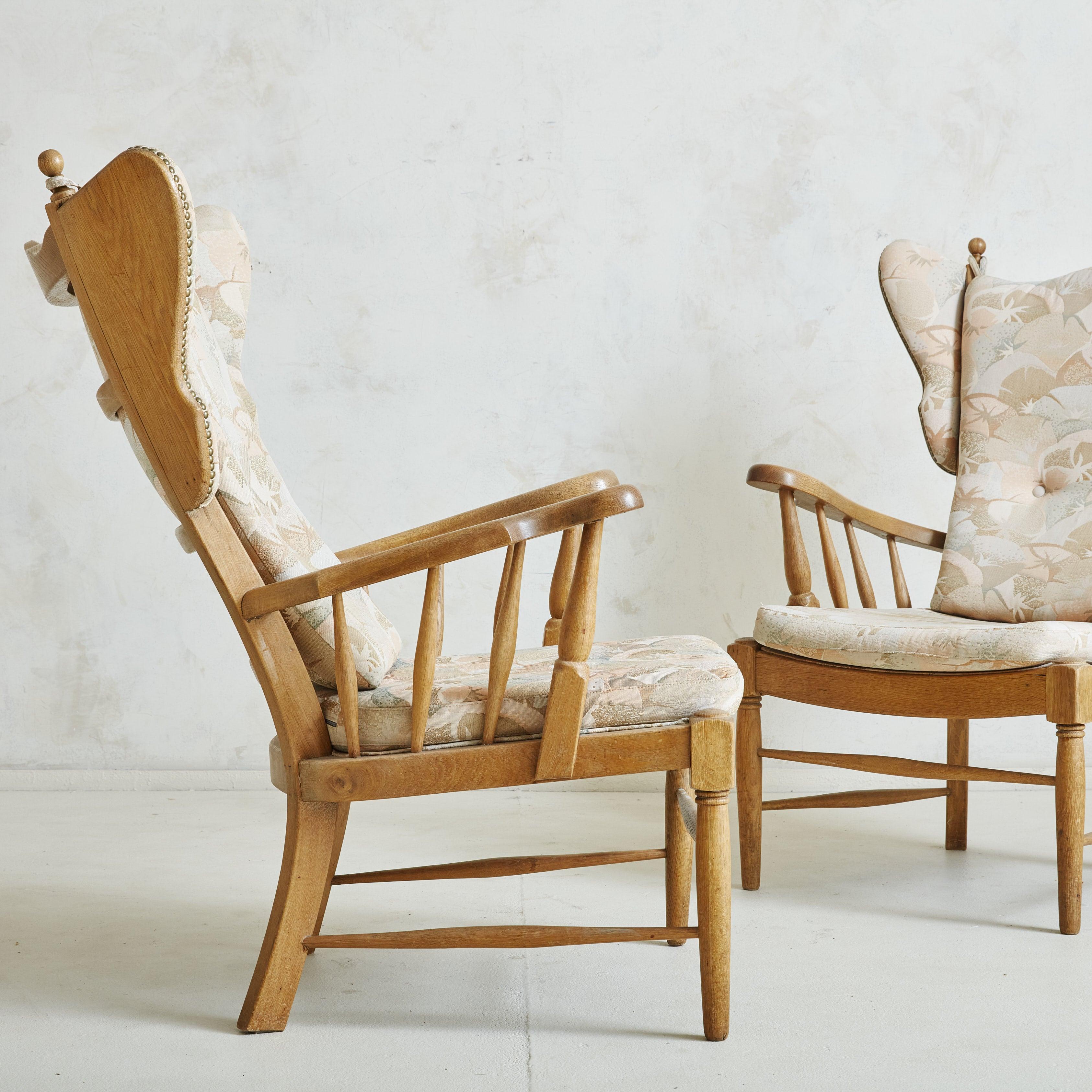 Scandinavian Modern Wingback Armchair Attributed to Regan Møbelfabrik Aarhus, Denmark 1960s
