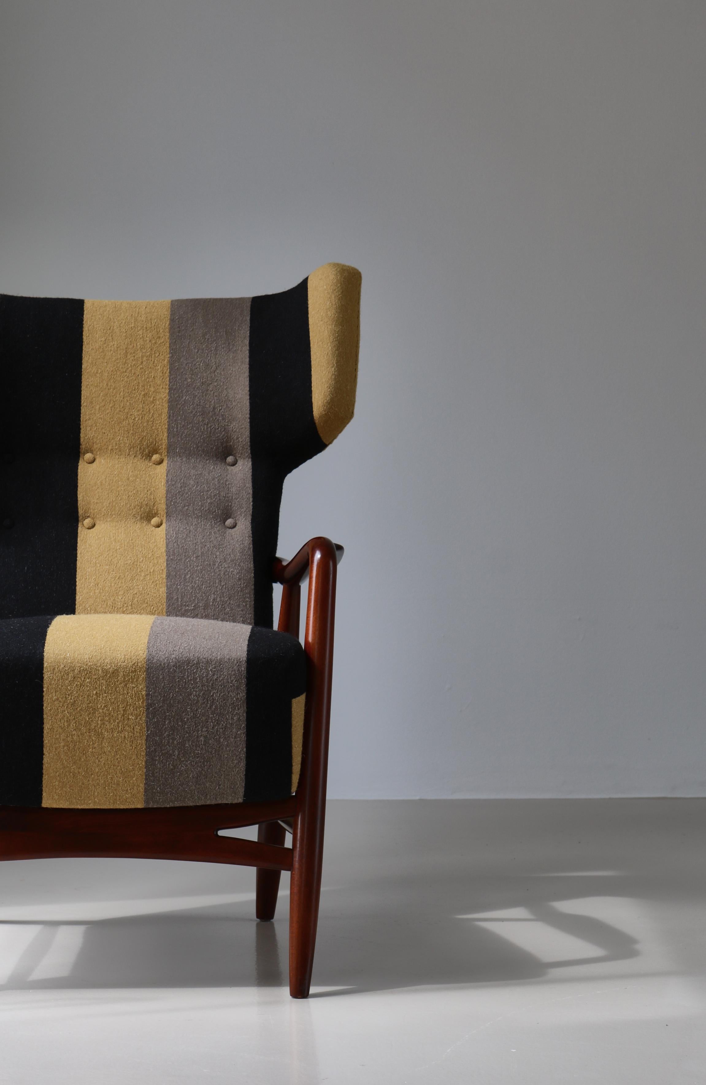 Fauteuil à dossier d'Eva et Nils Koppell pour Slagelse Møbelværk, Danemark, 1947 en vente 11