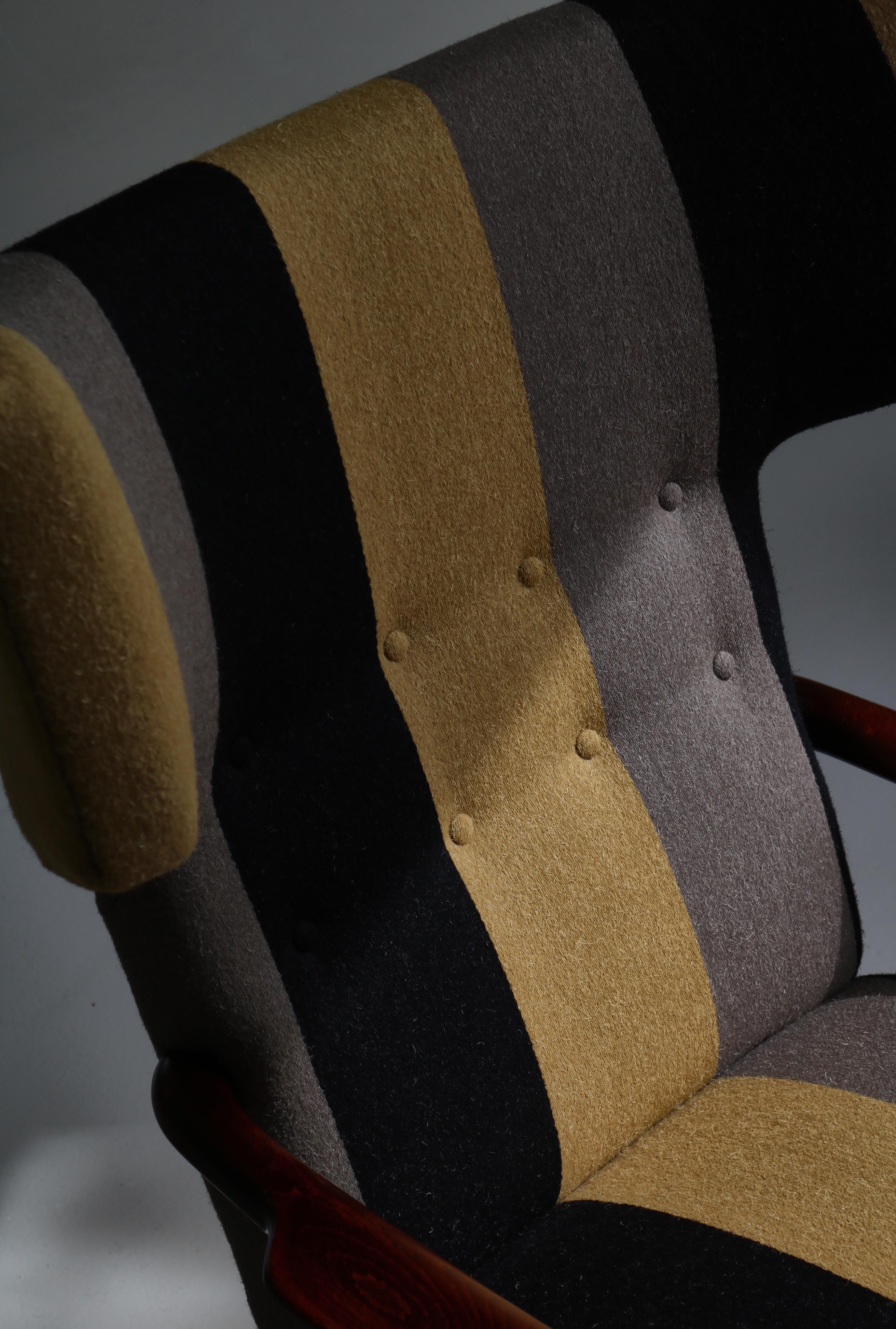 Scandinave moderne Fauteuil à dossier d'Eva et Nils Koppell pour Slagelse Møbelværk, Danemark, 1947 en vente