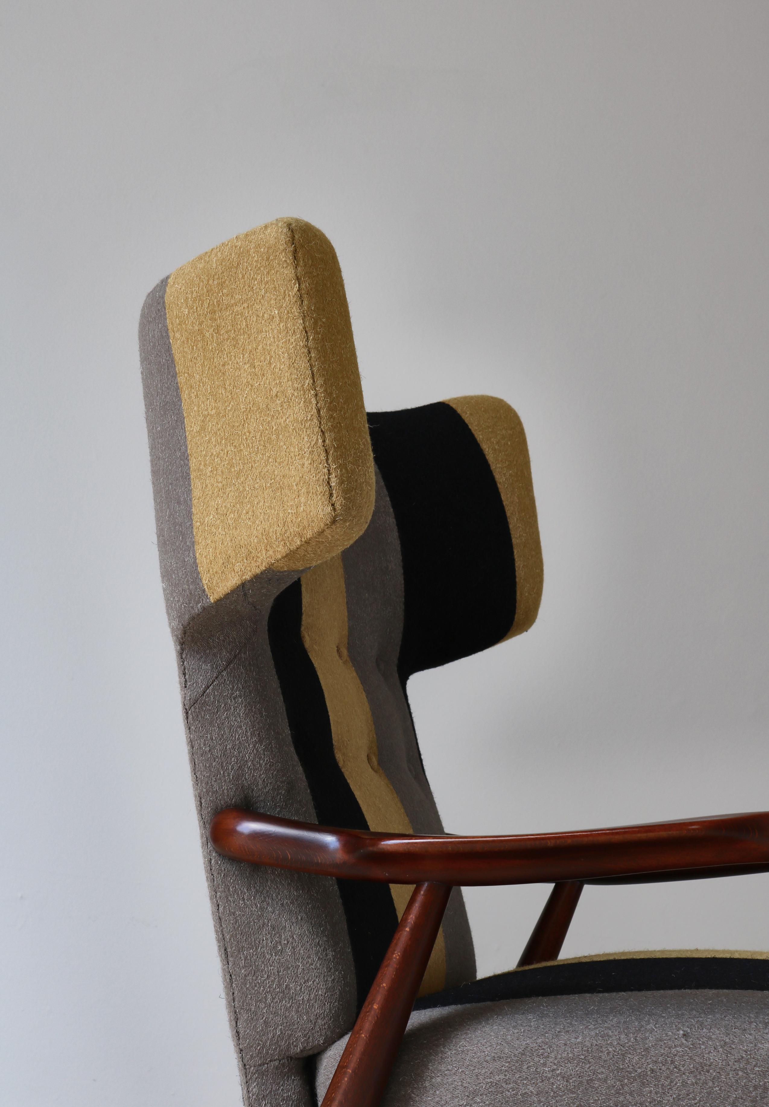 Fauteuil à dossier d'Eva et Nils Koppell pour Slagelse Møbelværk, Danemark, 1947 en vente 1