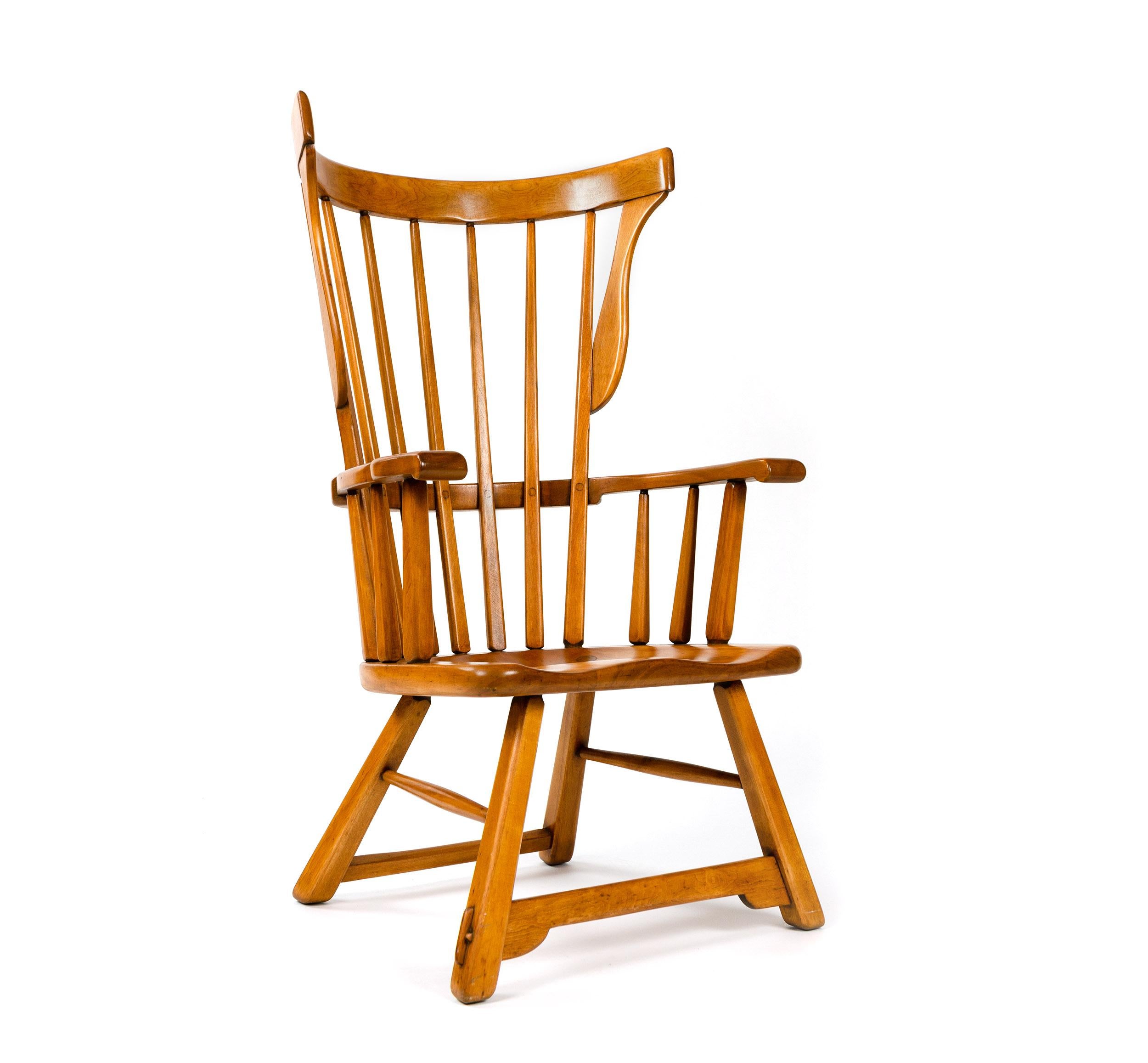 American Craftsman Wingback Armchair by Herman DeVries