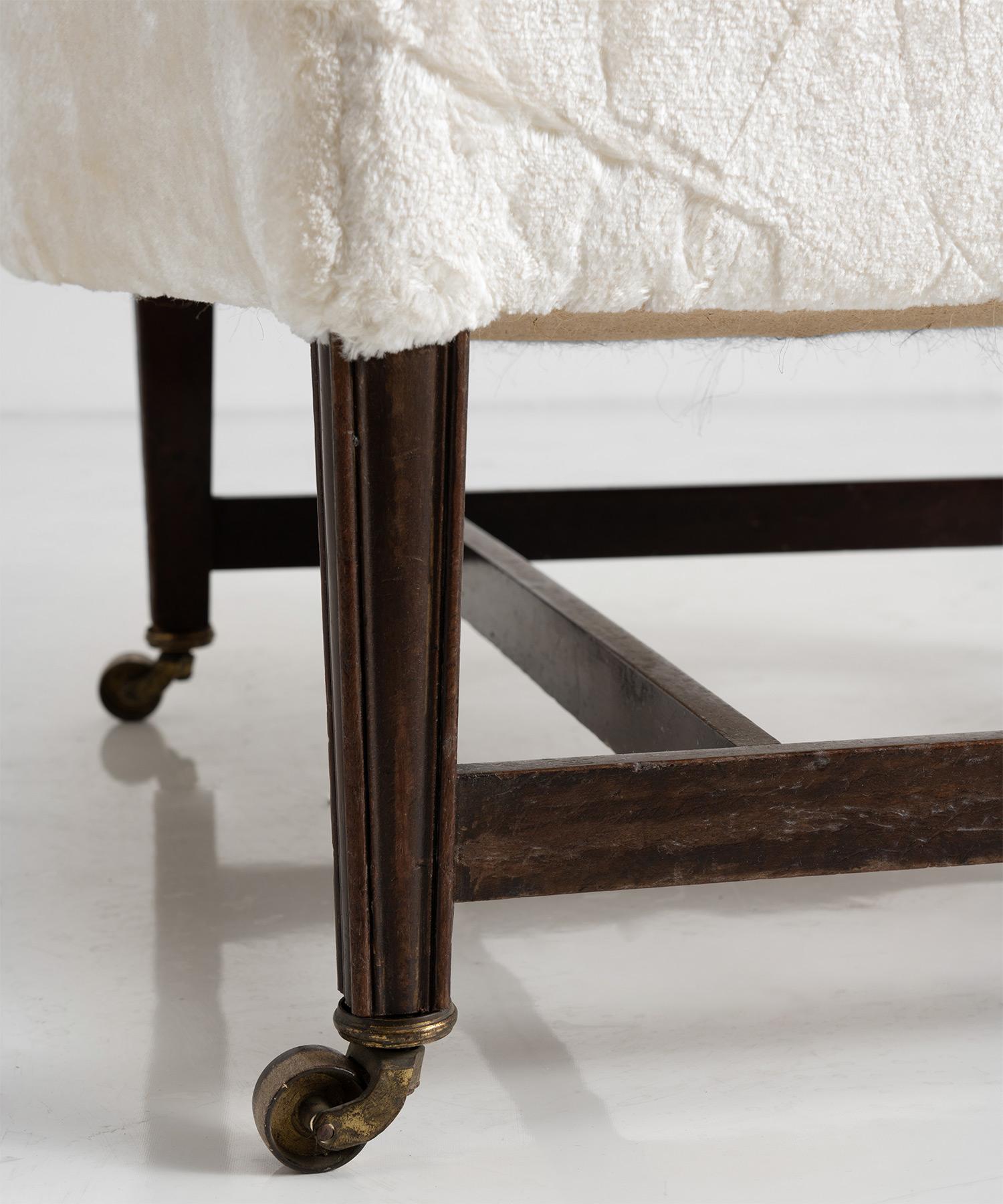 Wingback Armchair in Cotton Blend by Dedar Milano, England circa 1800 6