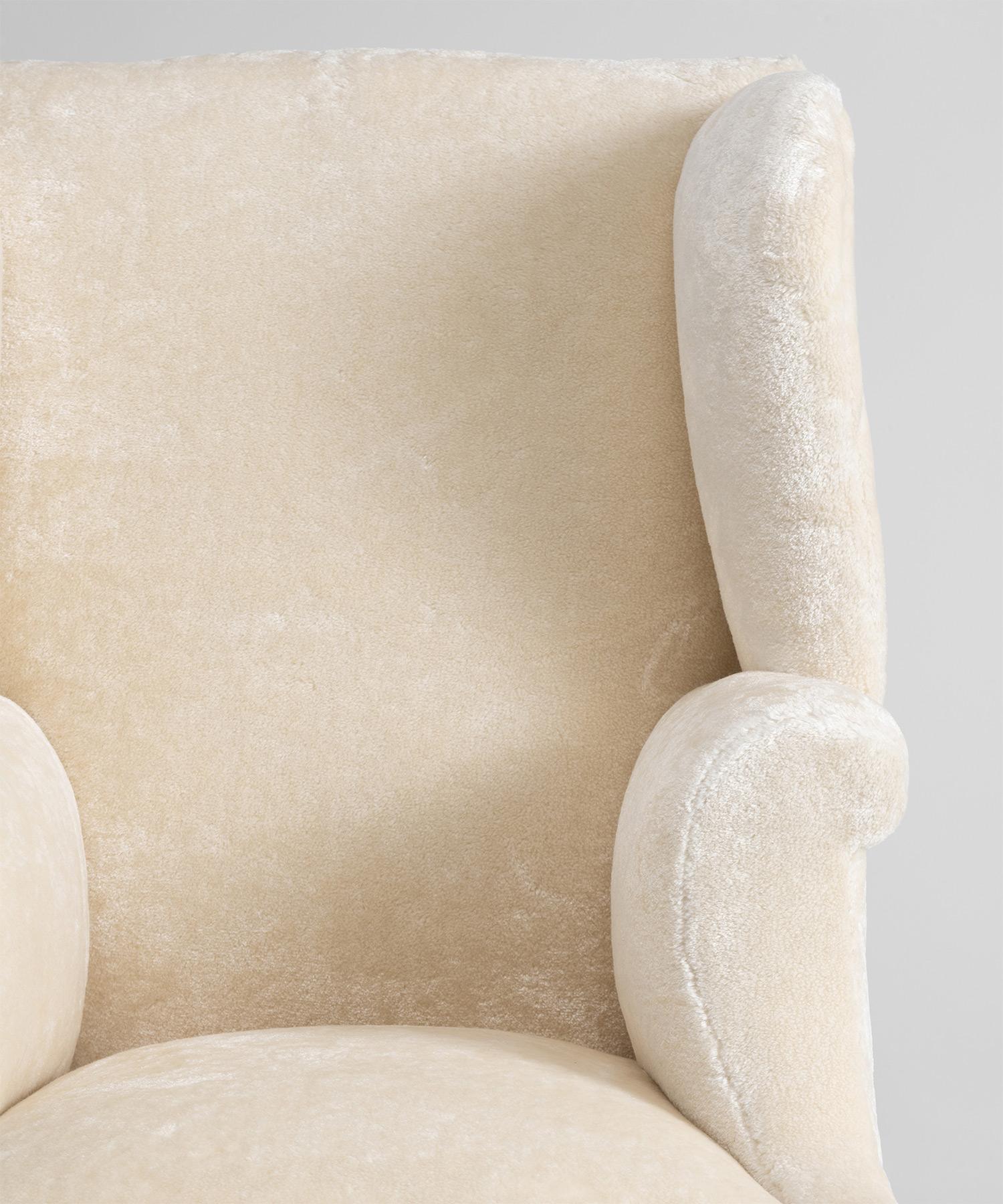 Wingback Armchair in Cotton Blend by Dedar Milano, England circa 1800 2