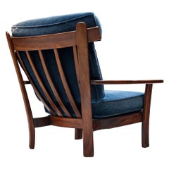 Wingback Armchair in Blue Velvet