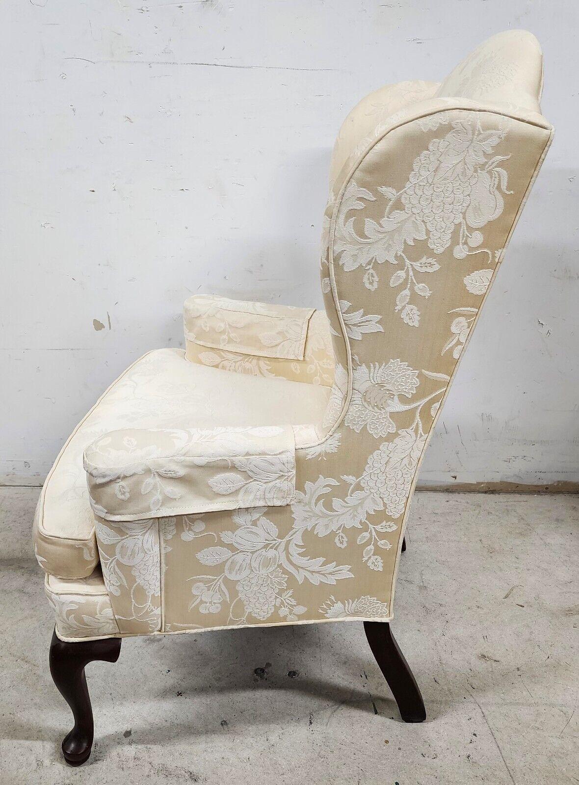 vintage ethan allen wingback chair