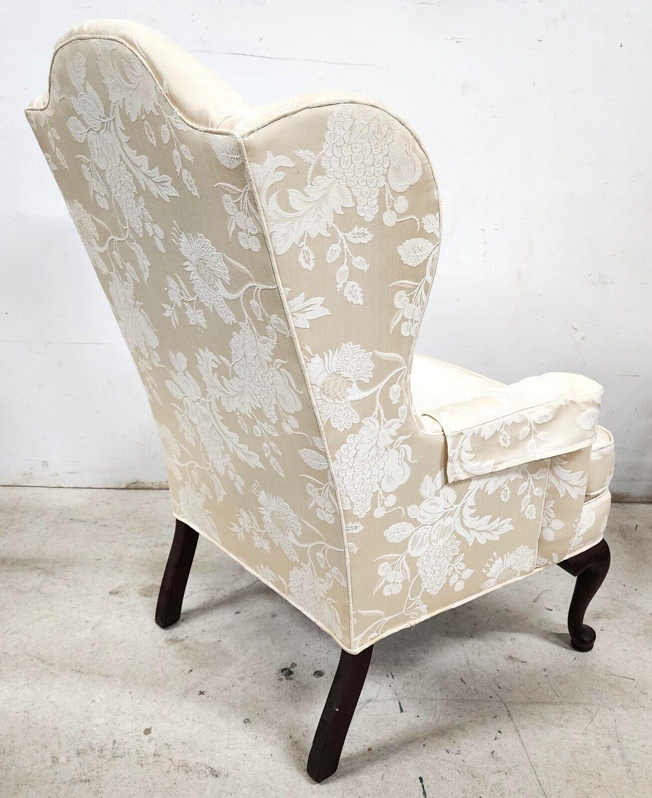 ivory wingback chair
