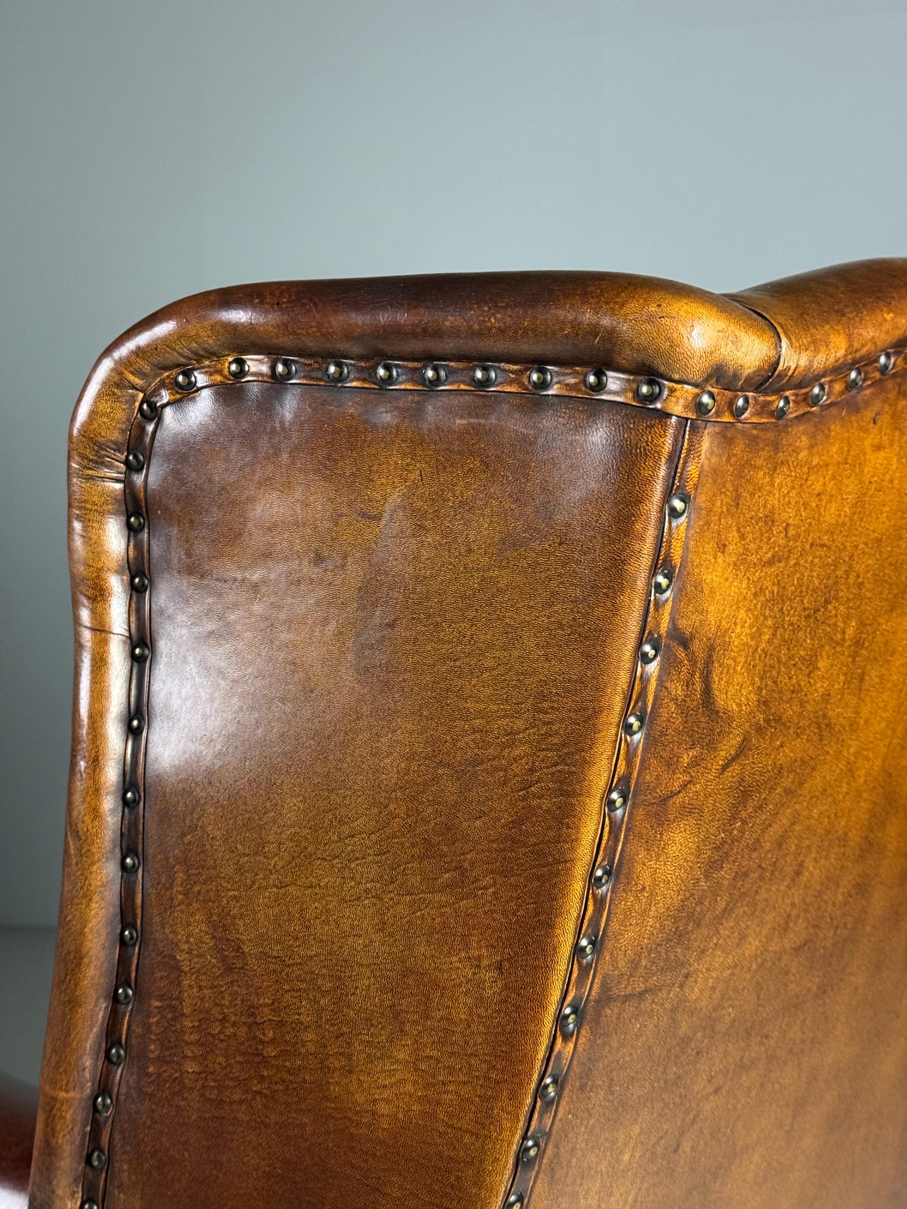 Sillón orejero piel de oveja Piel de carnero en venta