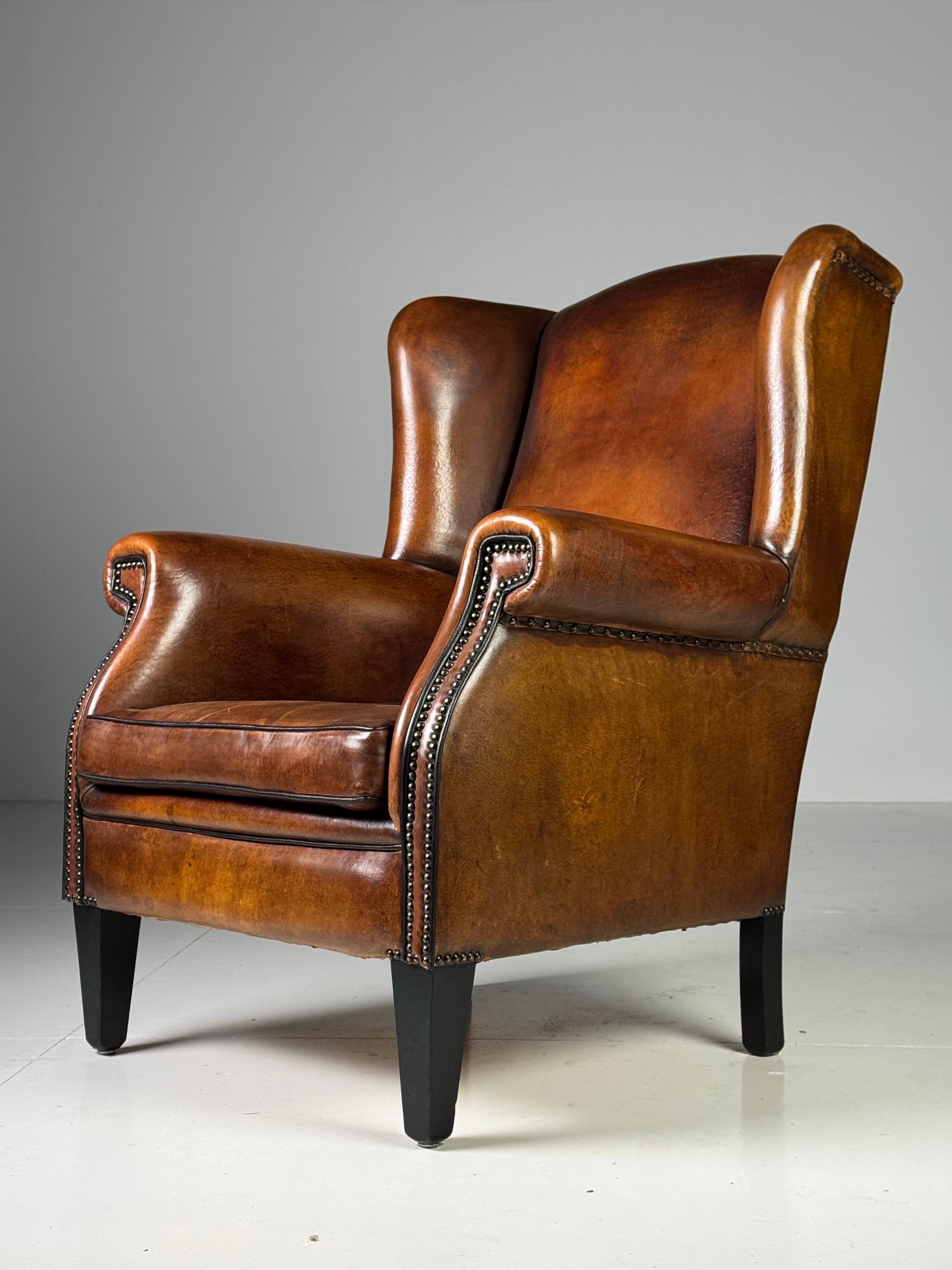 Sillón orejero piel de oveja en venta 2