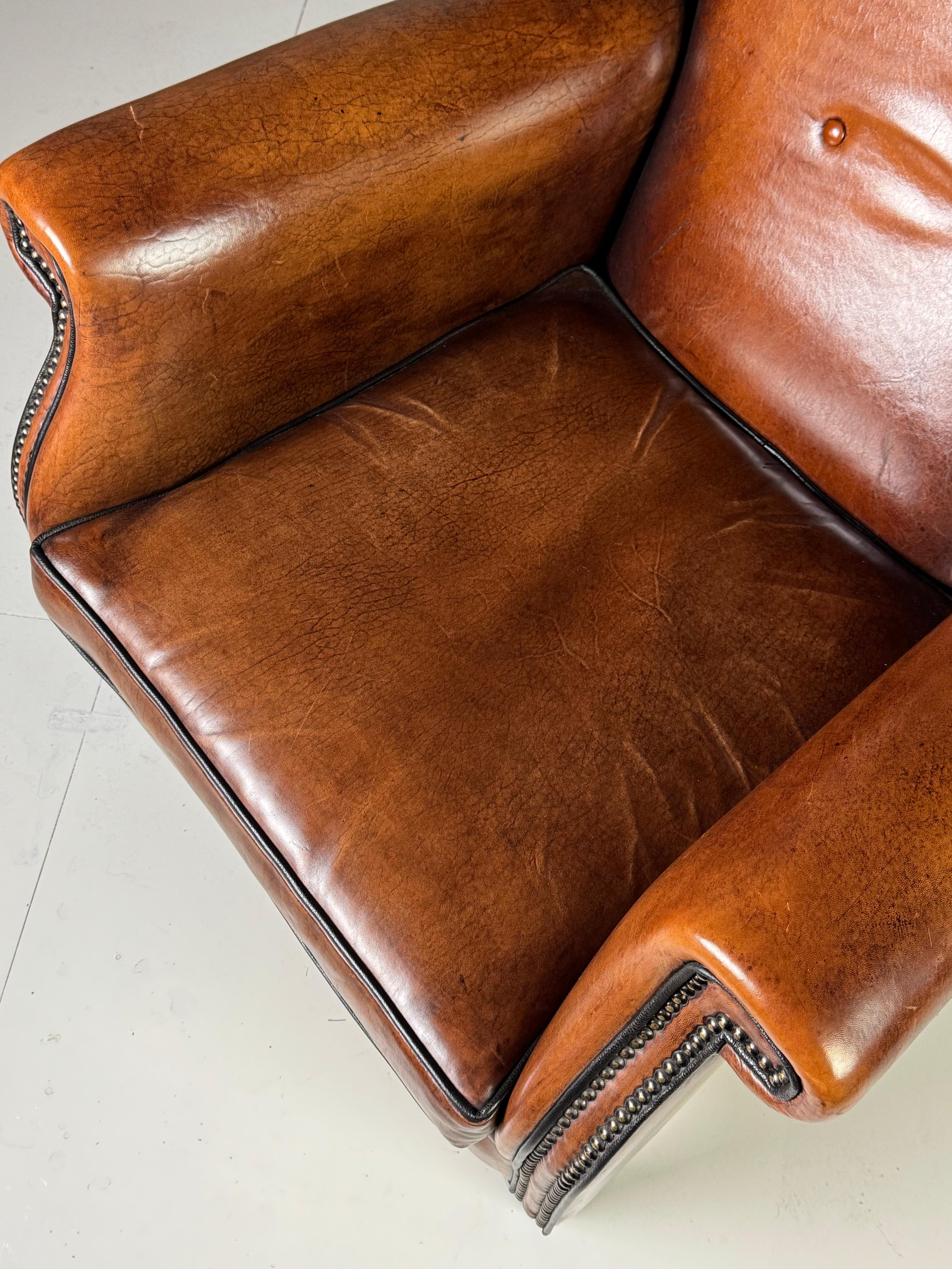 Sillón orejero piel de oveja en venta 3