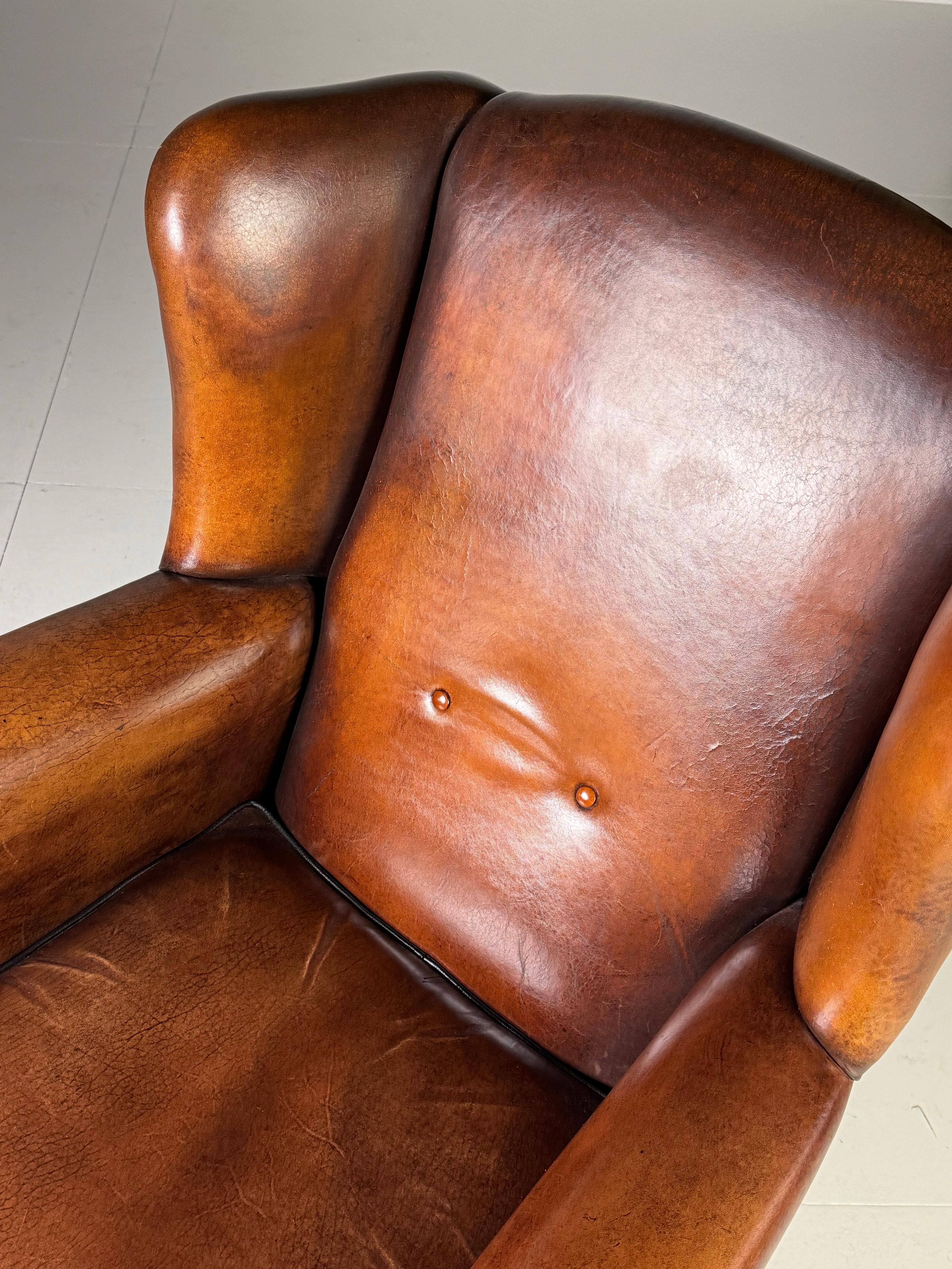 Sillón orejero piel de oveja en venta 4