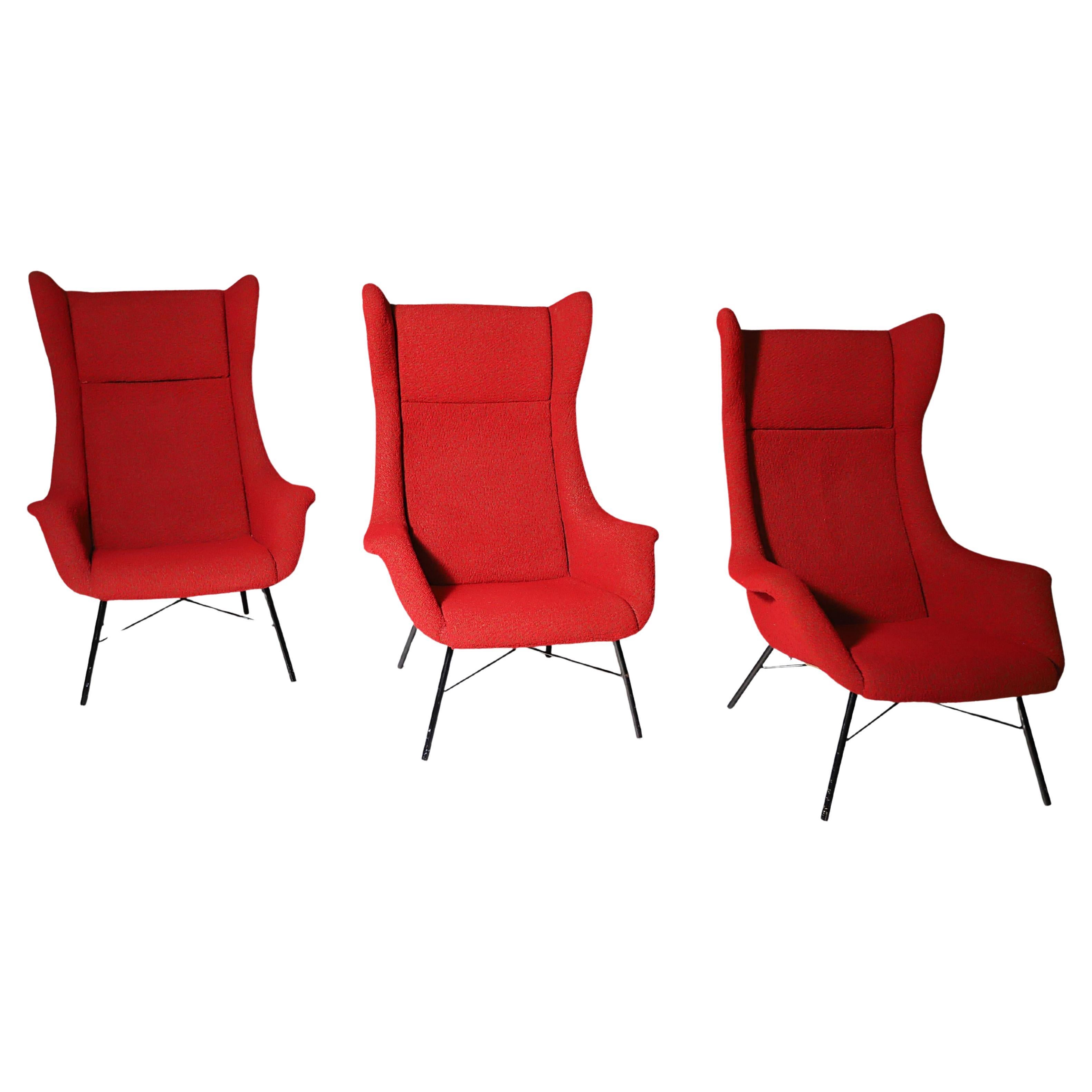Poltrone Wingback di Navrátil & Sépová 1960´, Cecoslovacchia, prezzo per pezzo in vendita