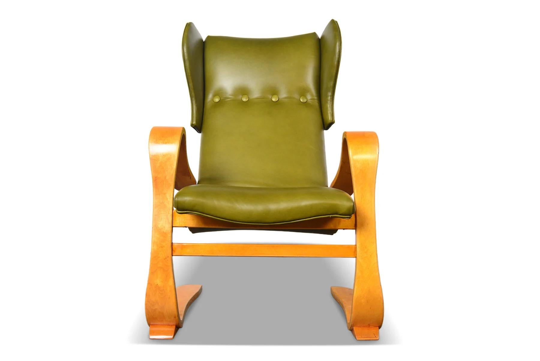 Wingback Cantilevered Lounge Chair By Gustav Axel Berg For Sale 2