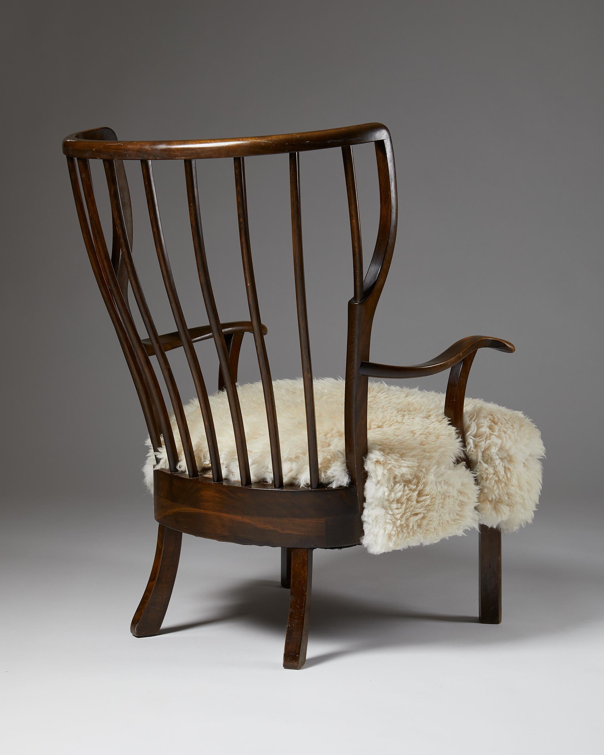 20th Century Wingback Chair, Anonymous, Denmark, 1940's