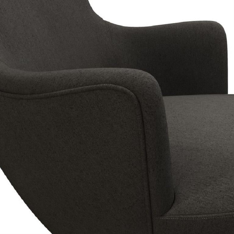 Modern Wingback Chair Black Leg Mollie Melton 0202