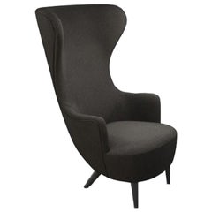 Wingback Chair Black Leg Mollie Melton 0202
