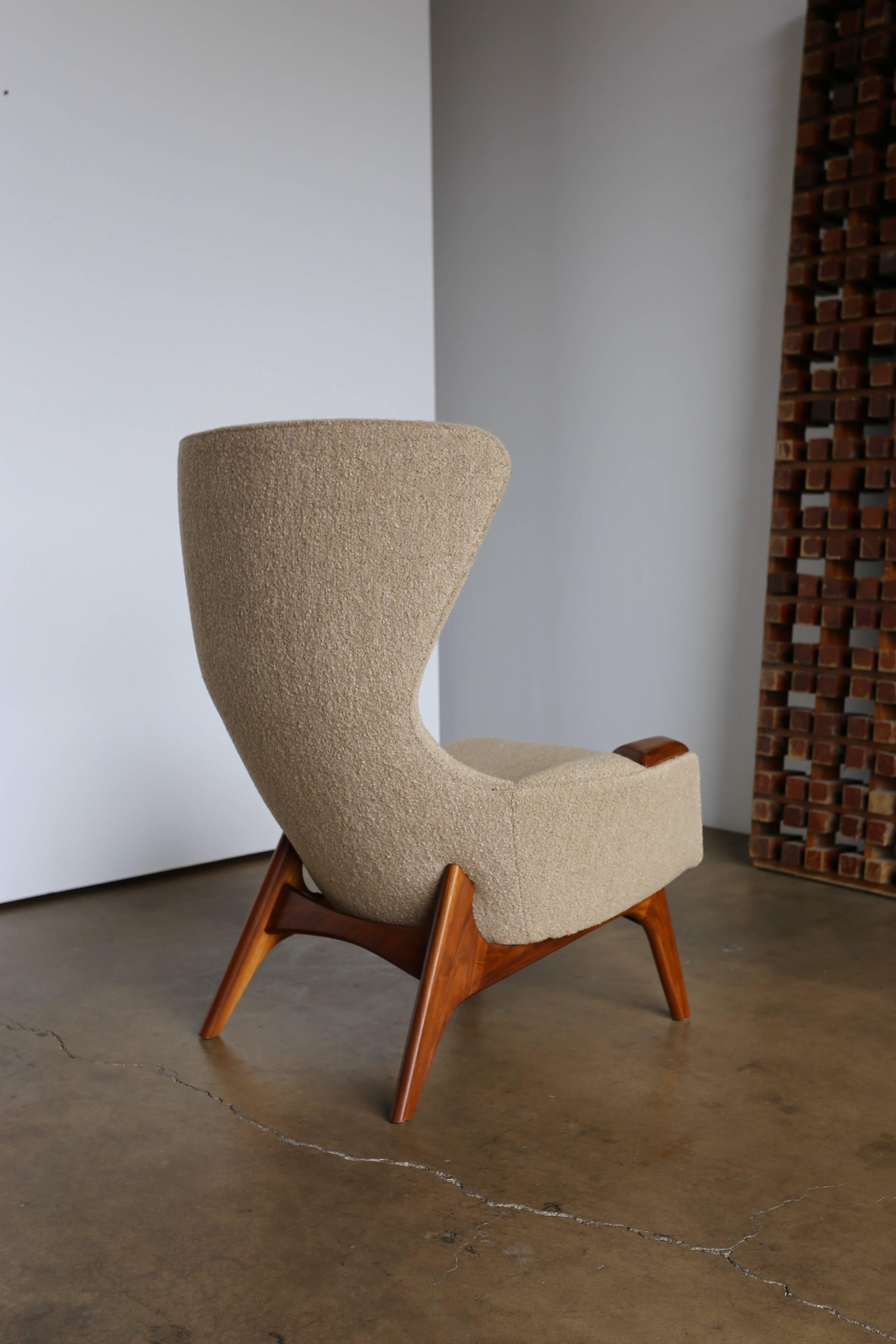 Sculptural wingback chair by Adrian Pearsall for Craft Associates.
