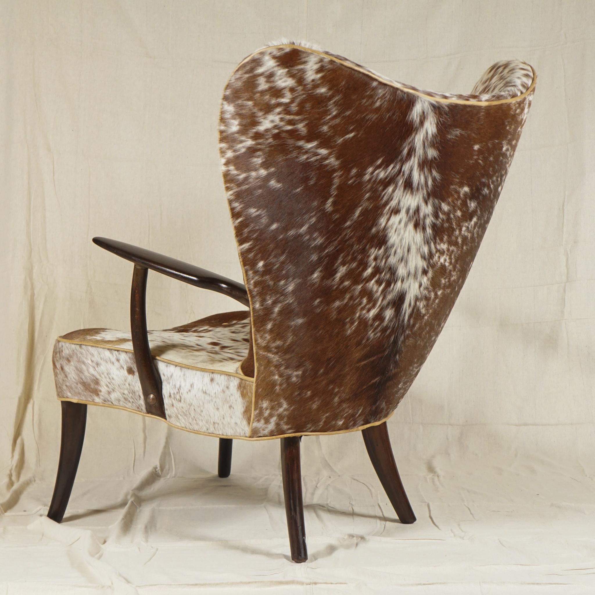 Wingback Chair by ip Madsen & Acton Schubell In Good Condition For Sale In Hudson, NY